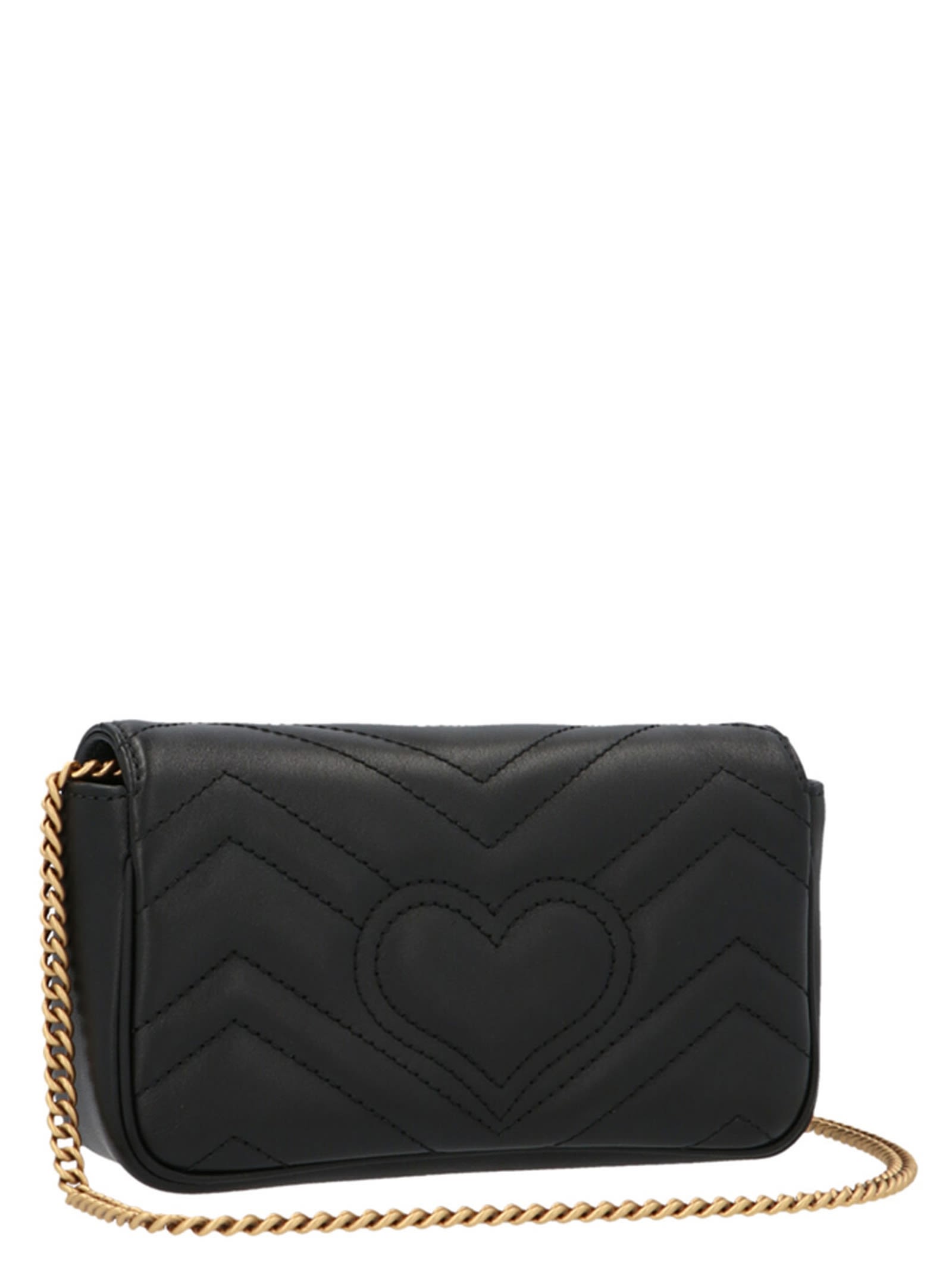 Gucci Gg Marmont Mini Crossbody Bag In Black