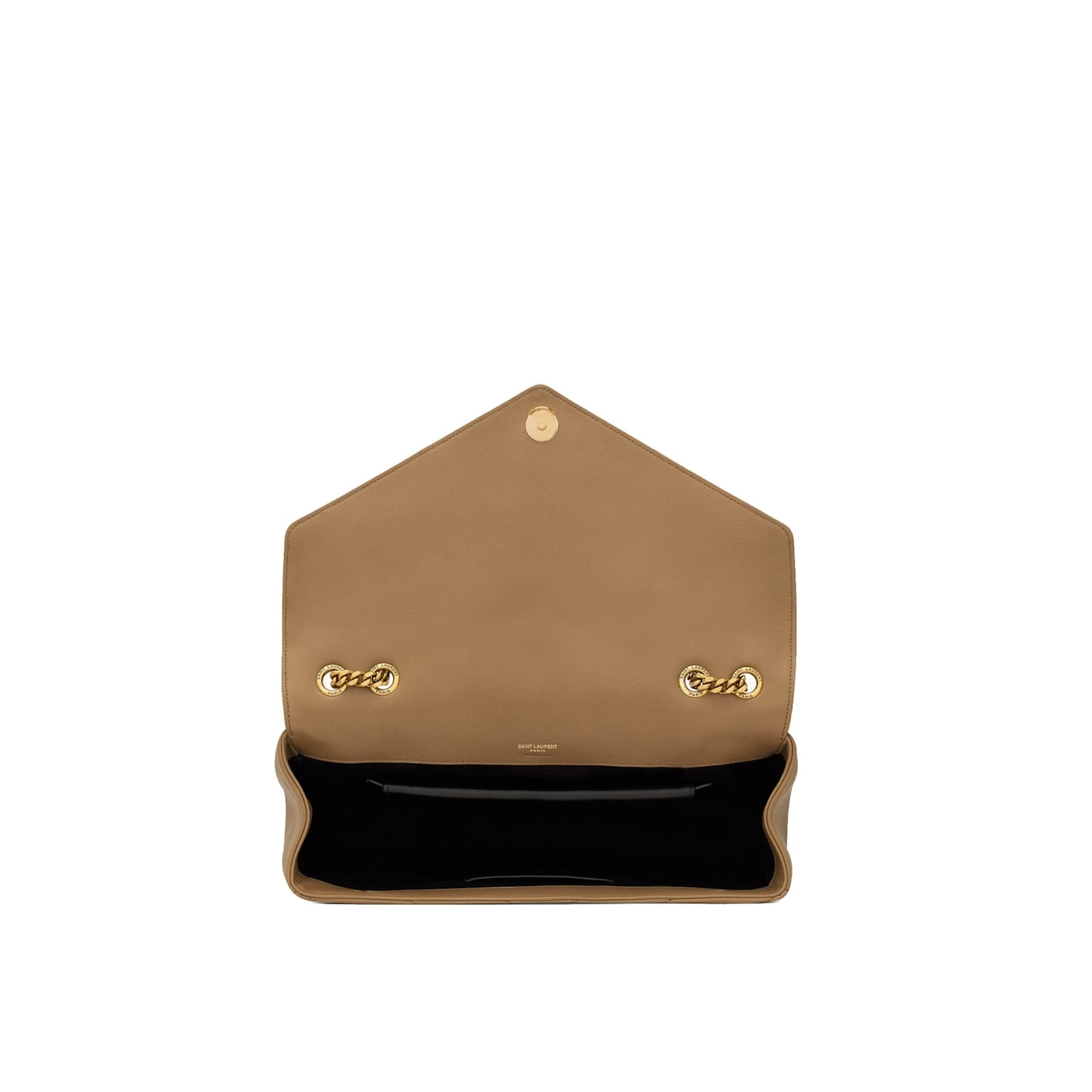 Saint Laurent Loulou Large Shoulder Bag In Sand
