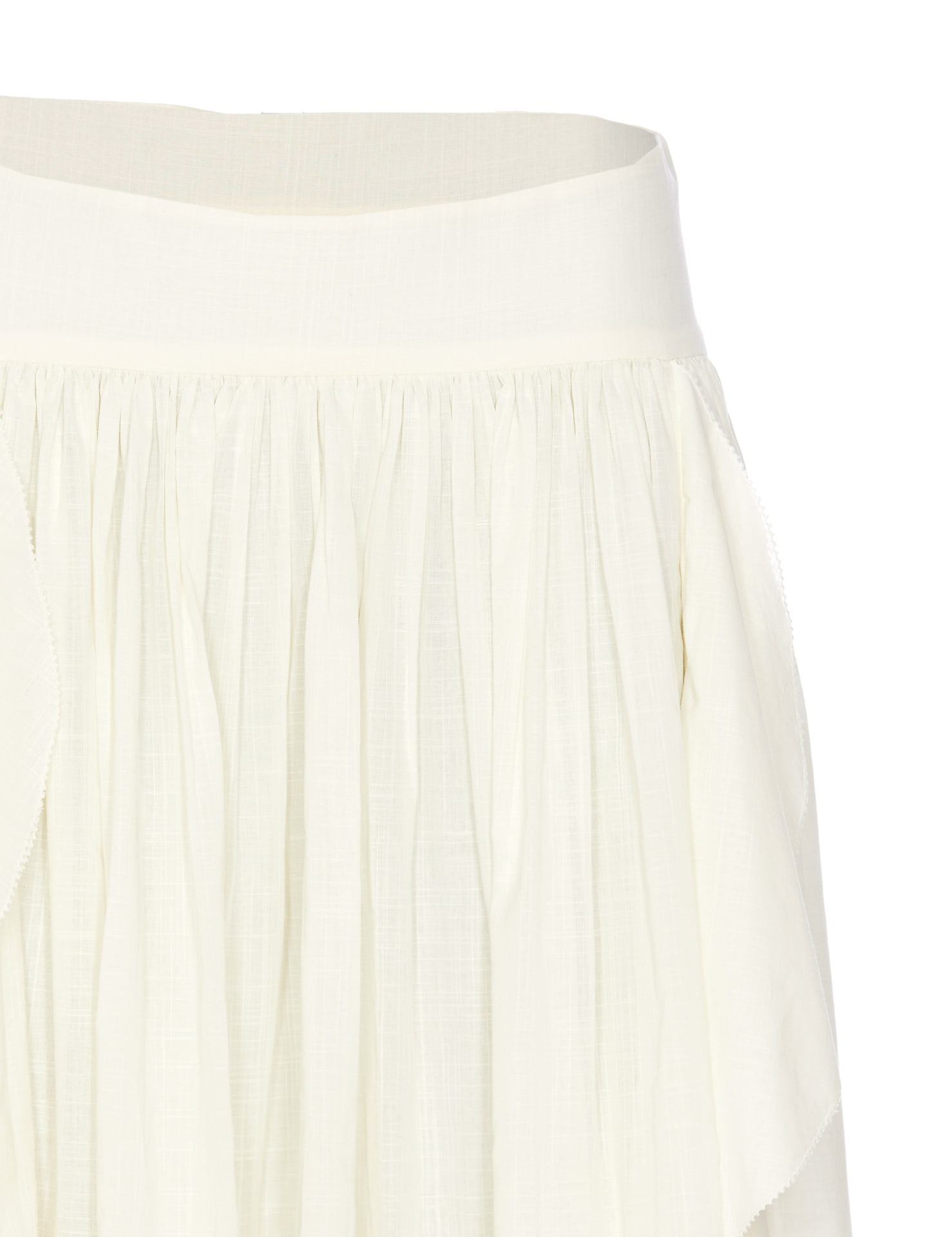 Shop Zimmermann Acacia Ruffle Maxi Skirt In White