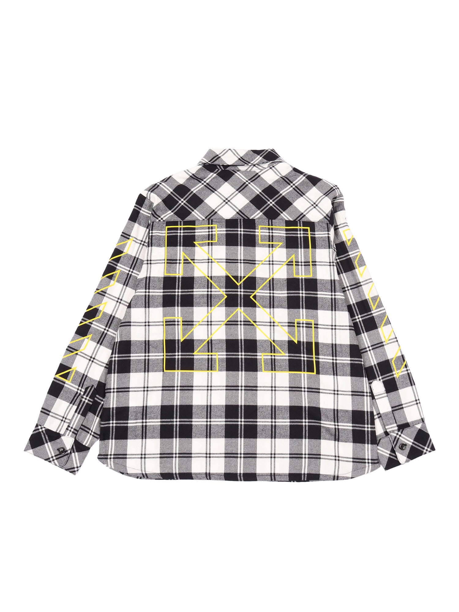 Off-white Flannel Shirt In Black