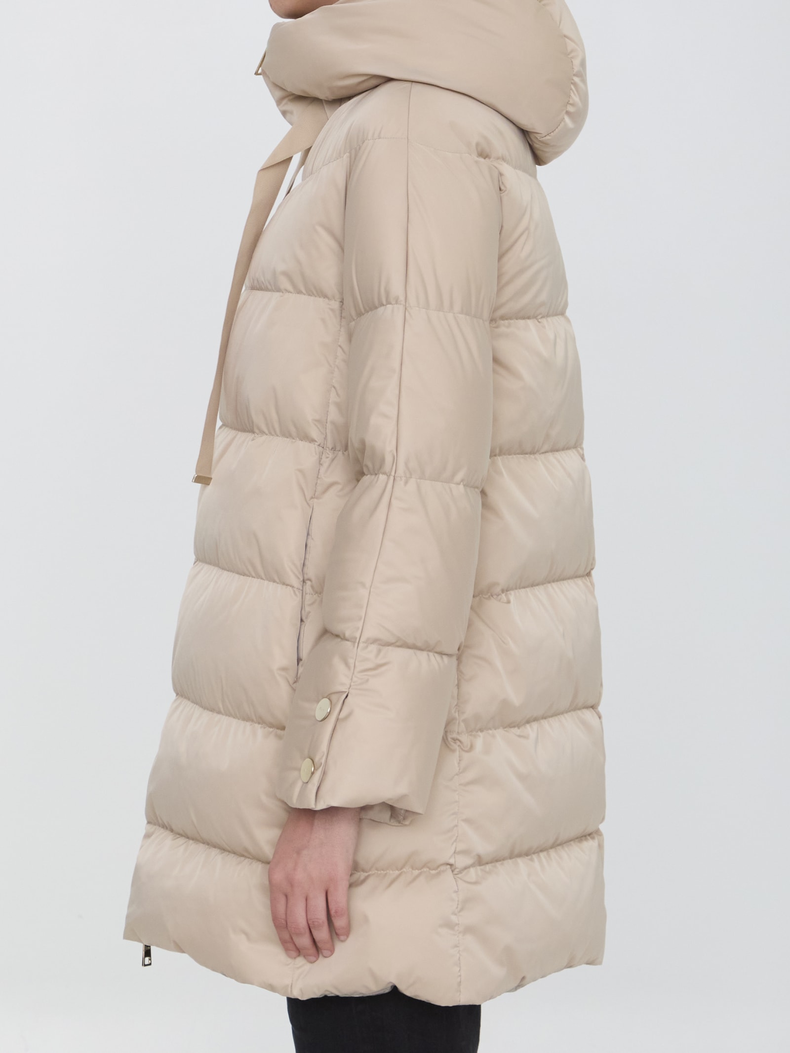 Shop Herno Down Jacket In Nylon In Beige