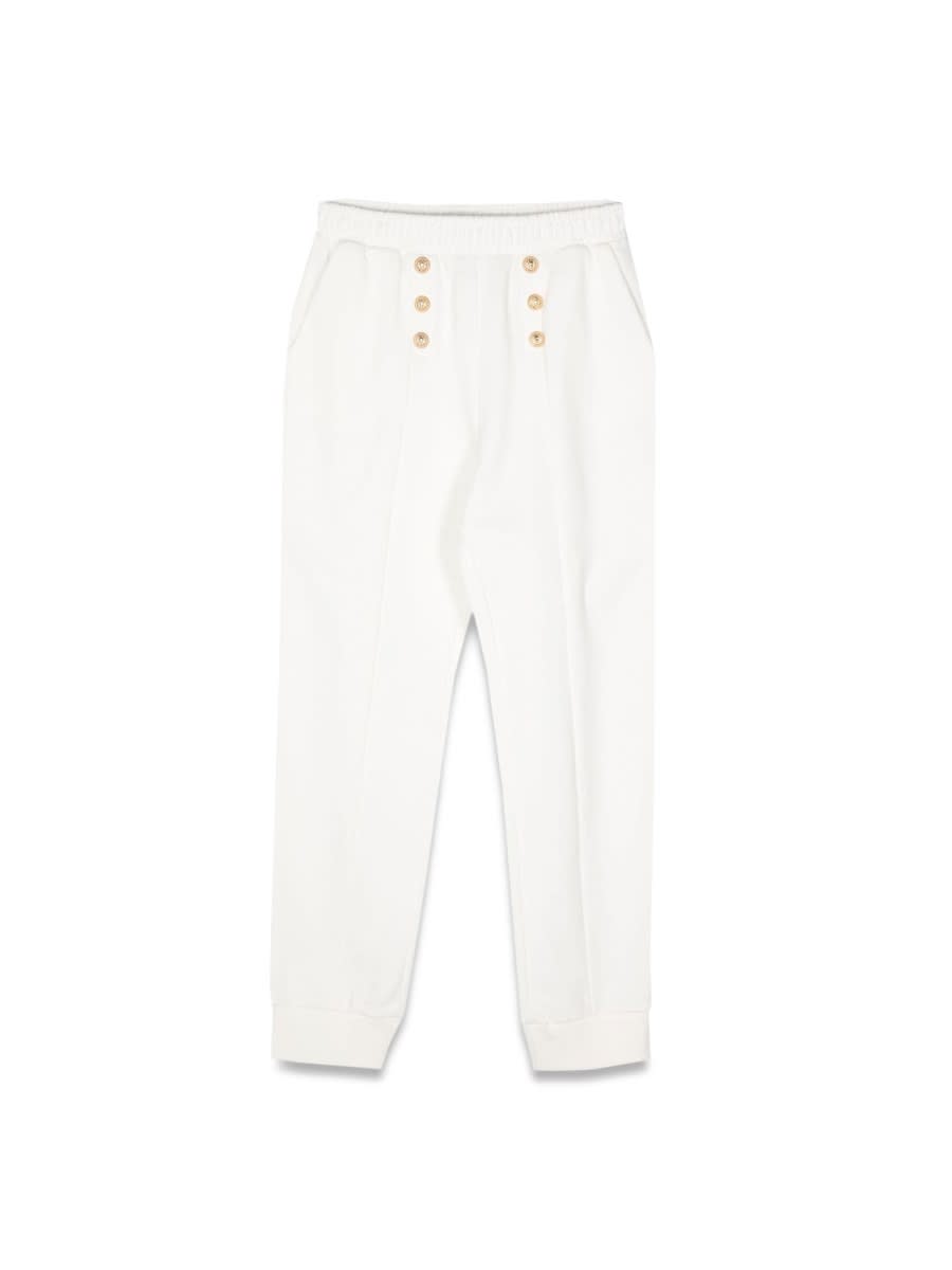 Balmain Kids' Joggers Sweatshirt Buttons In Ivory