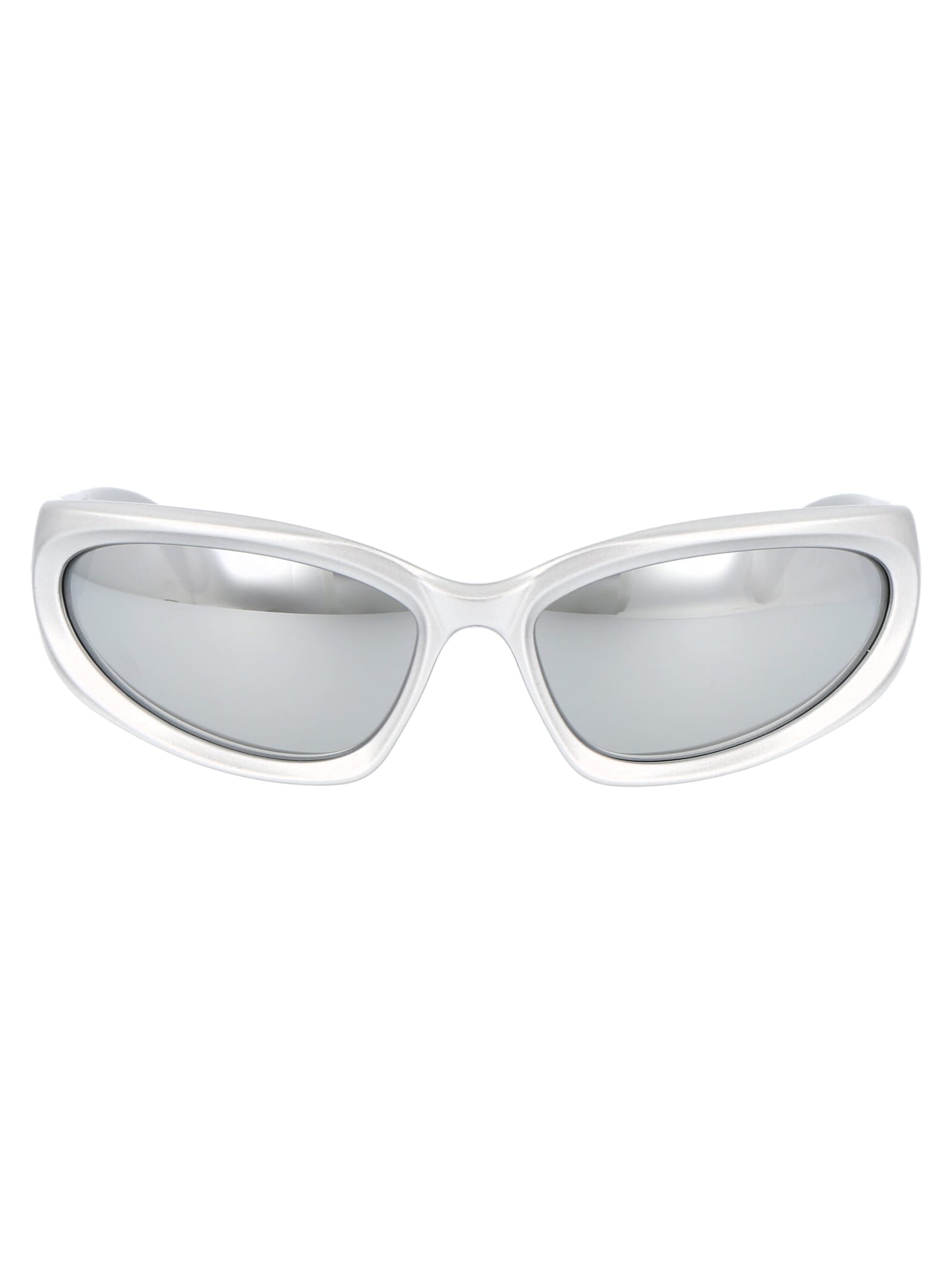 Shop Balenciaga Bb0157s Sunglasses In 004 Silver Silver Silver