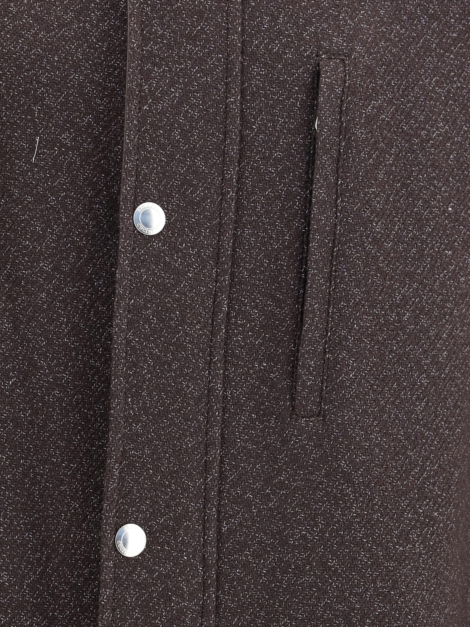 Brunello Cucinelli Long-sleeved Casual Jacket In Brown