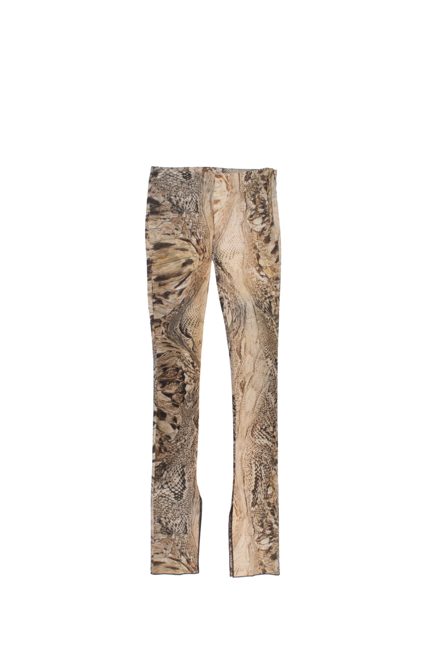 Blumarine Pants In Printed Jersey With Slits