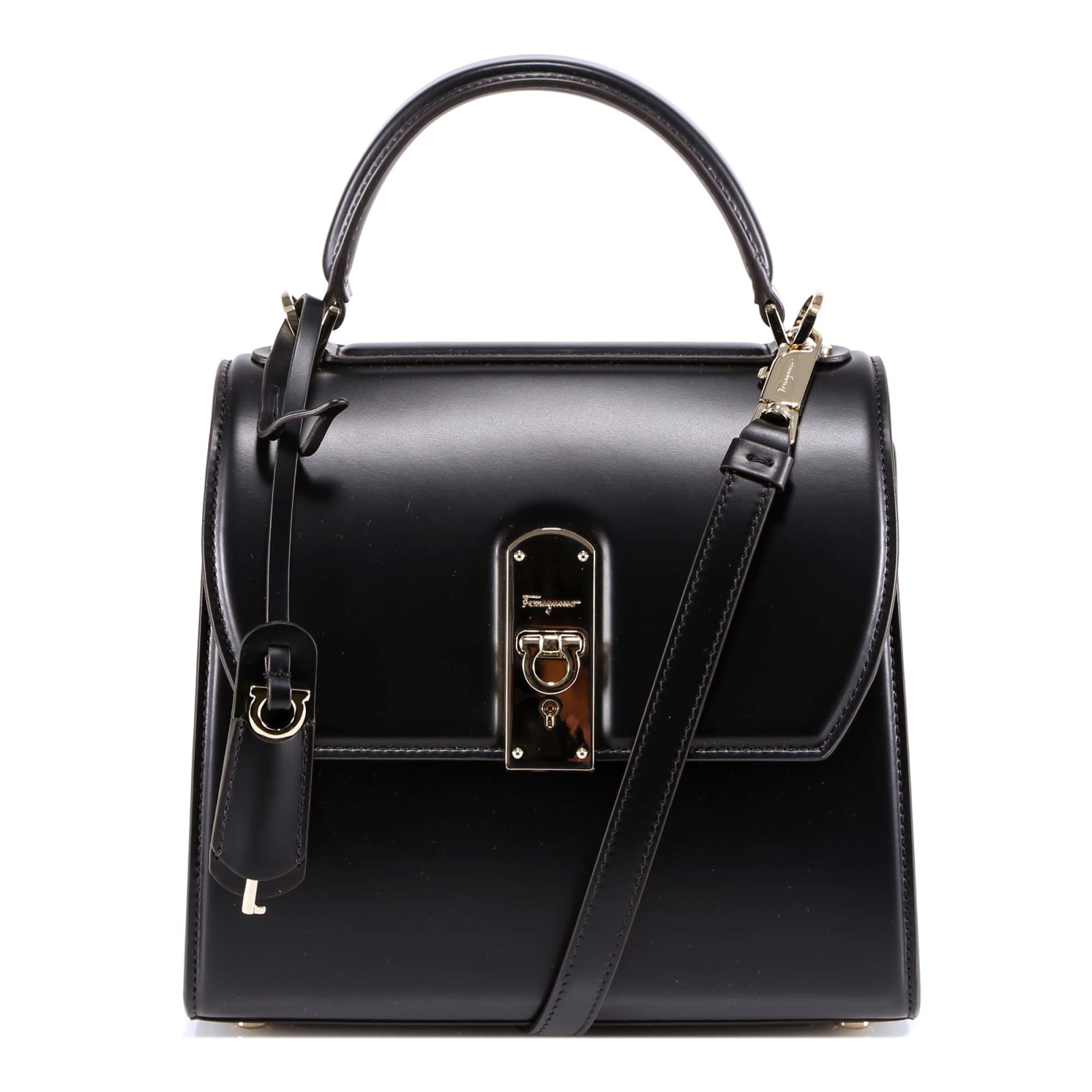 Salvatore Ferragamo Boxyz Handbag In Black | ModeSens