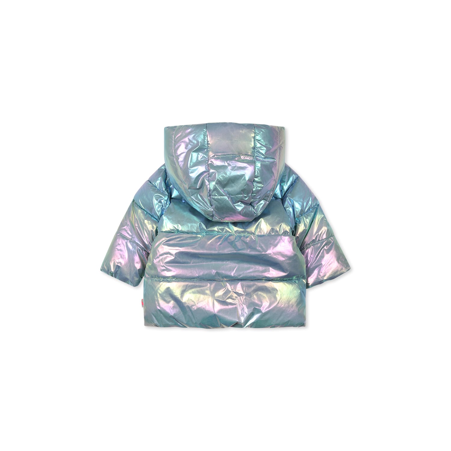 BILLIEBLUSH MULTICOLOUR DOWN JACKET FOR BABY GIRL WITH POM POMS