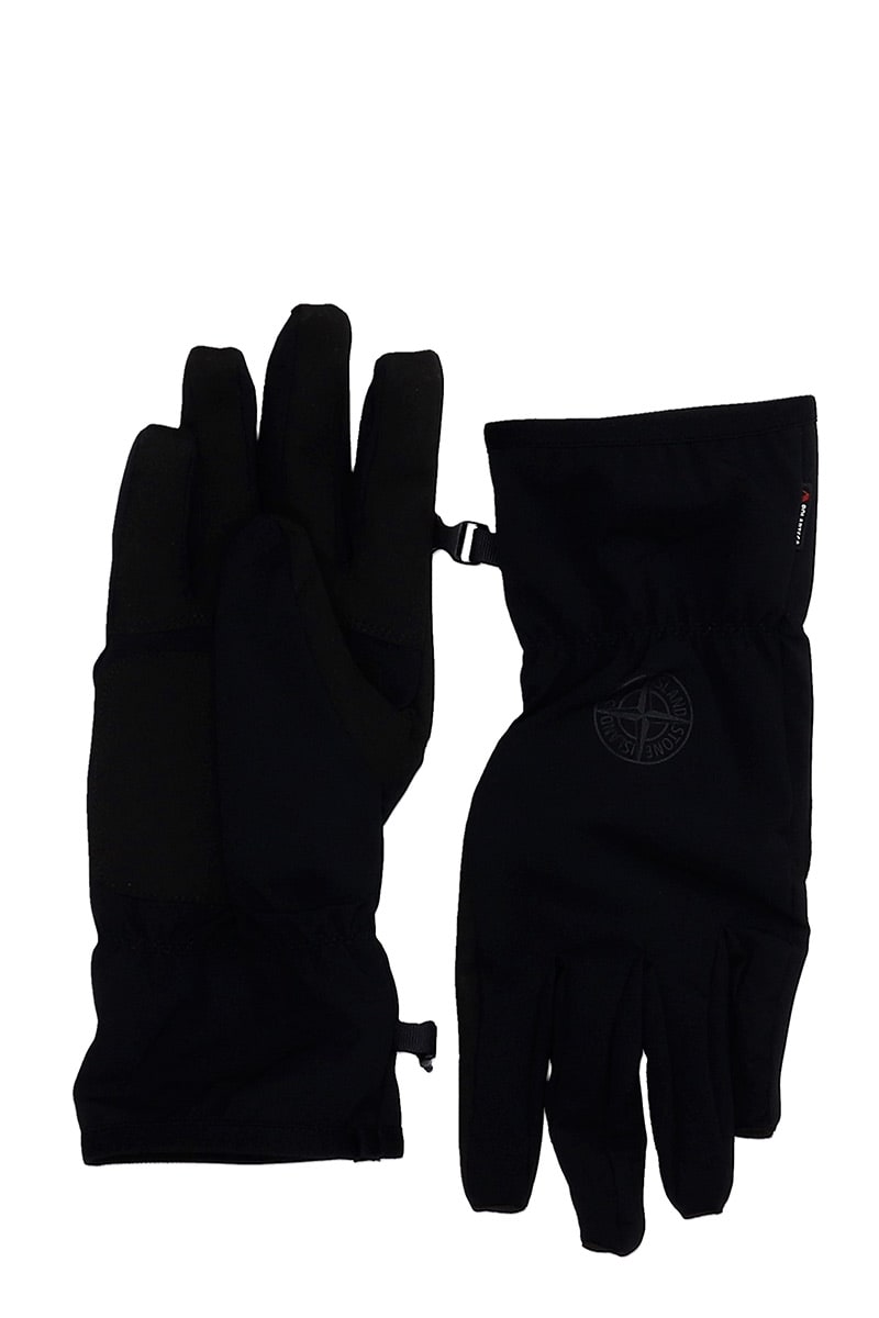 Stone Island Gloves In Black Polyester