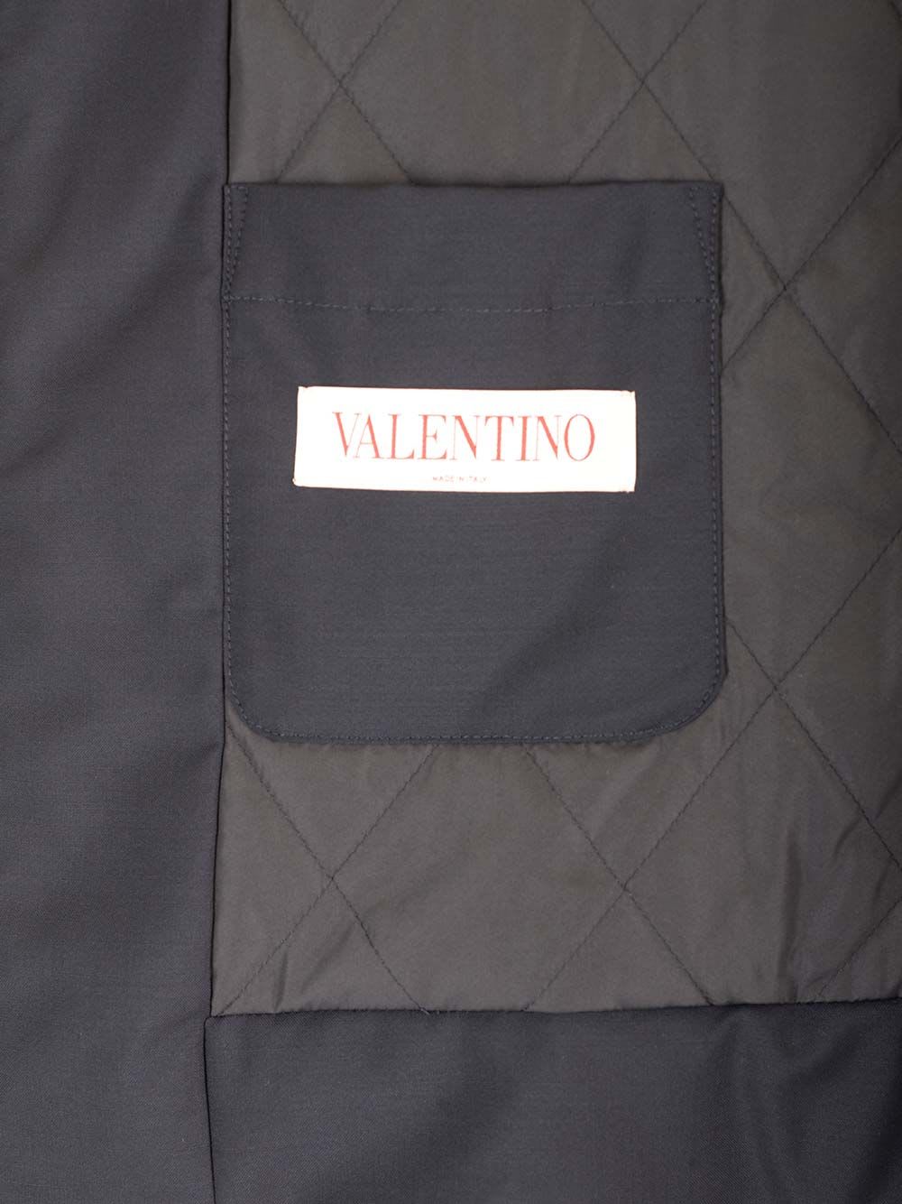 Shop Valentino Padded Jacket In Blue