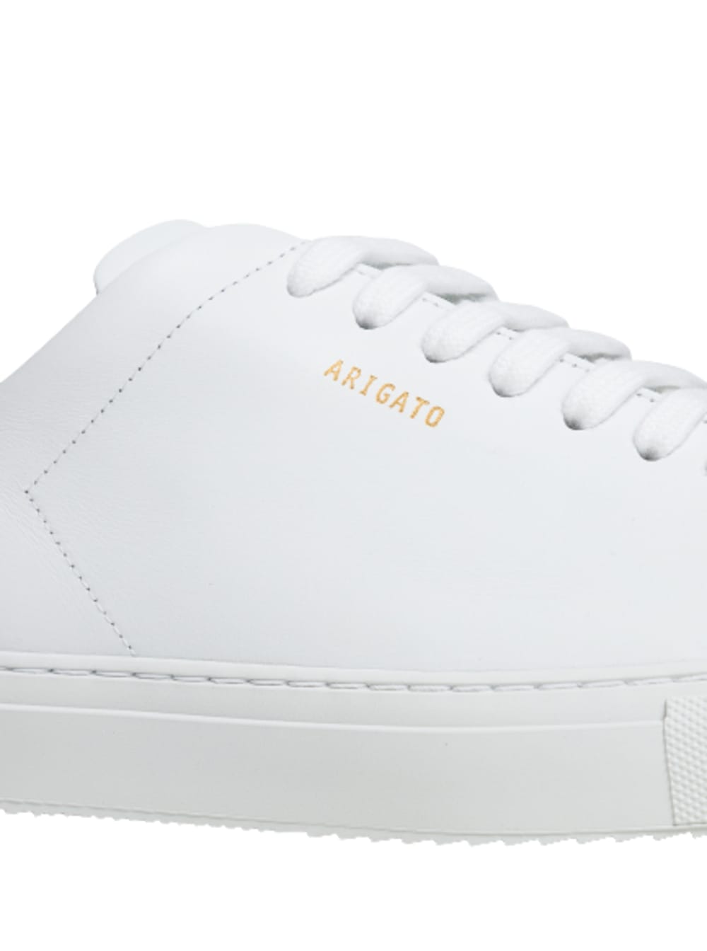 Shop Axel Arigato Clean 90 White Sneakers With Printed Logo In Leather Man