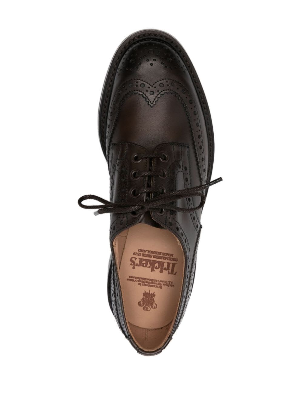 Shop Tricker's Bourton Dainite Sole 5 Fit Lace Up Shoes In Espresso Burnished