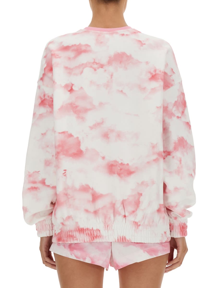 Shop Rotate Birger Christensen Sweatshirt With Logo Embroidery In Pink