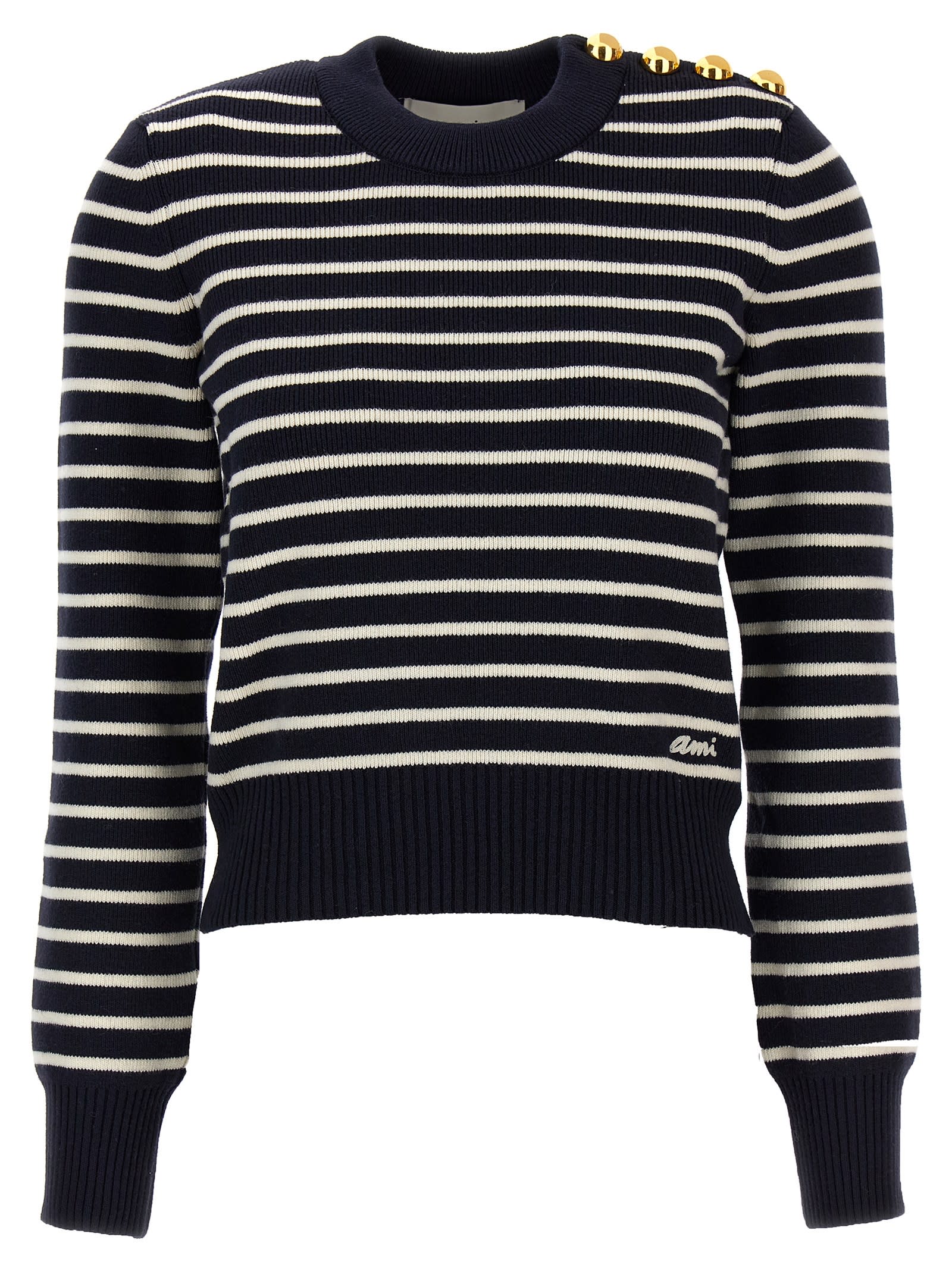 Shop Ami Alexandre Mattiussi Sailor Sweater In Blue