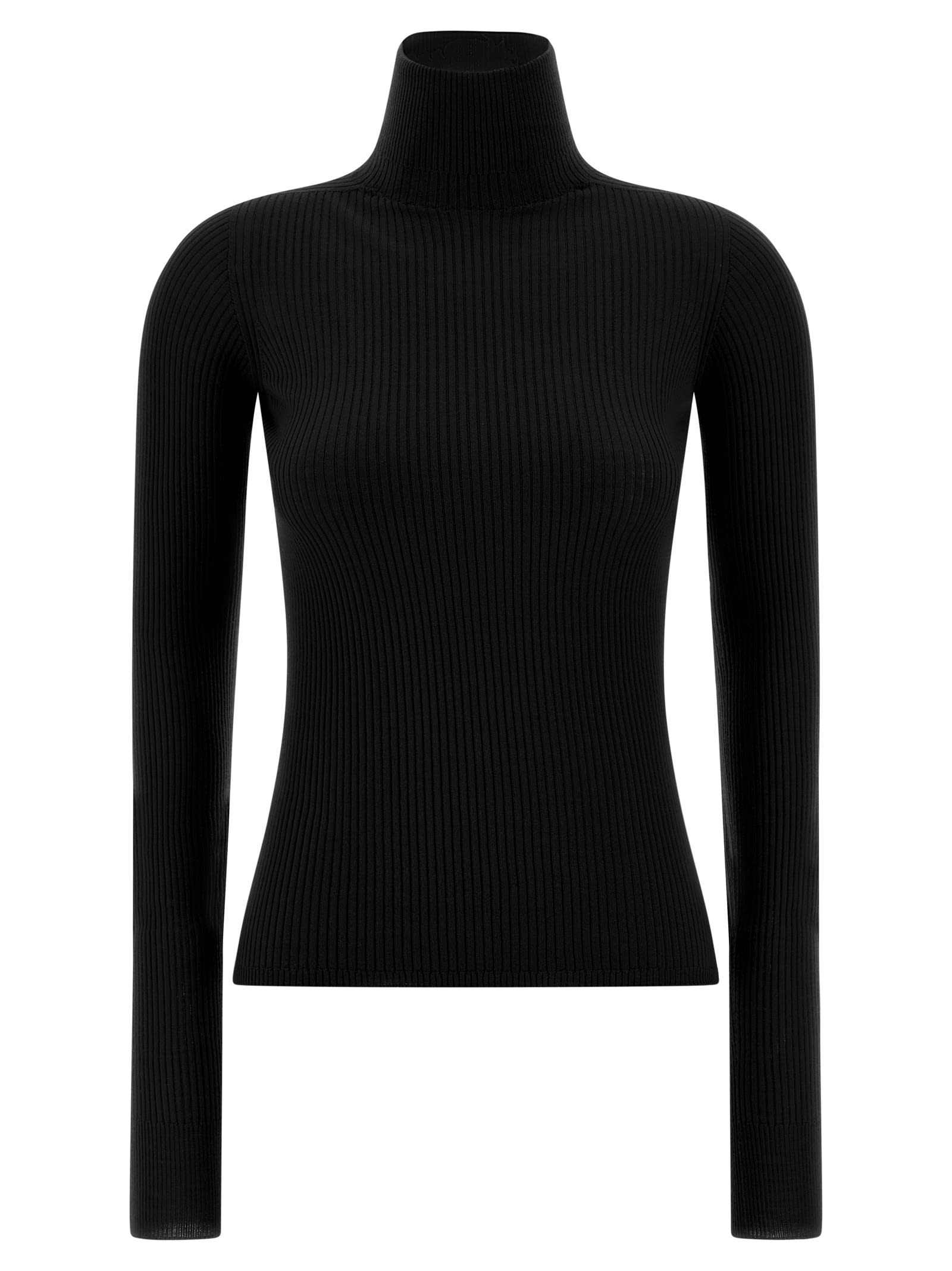Sportmax Niagara High-neck Knitted Sweater In Black