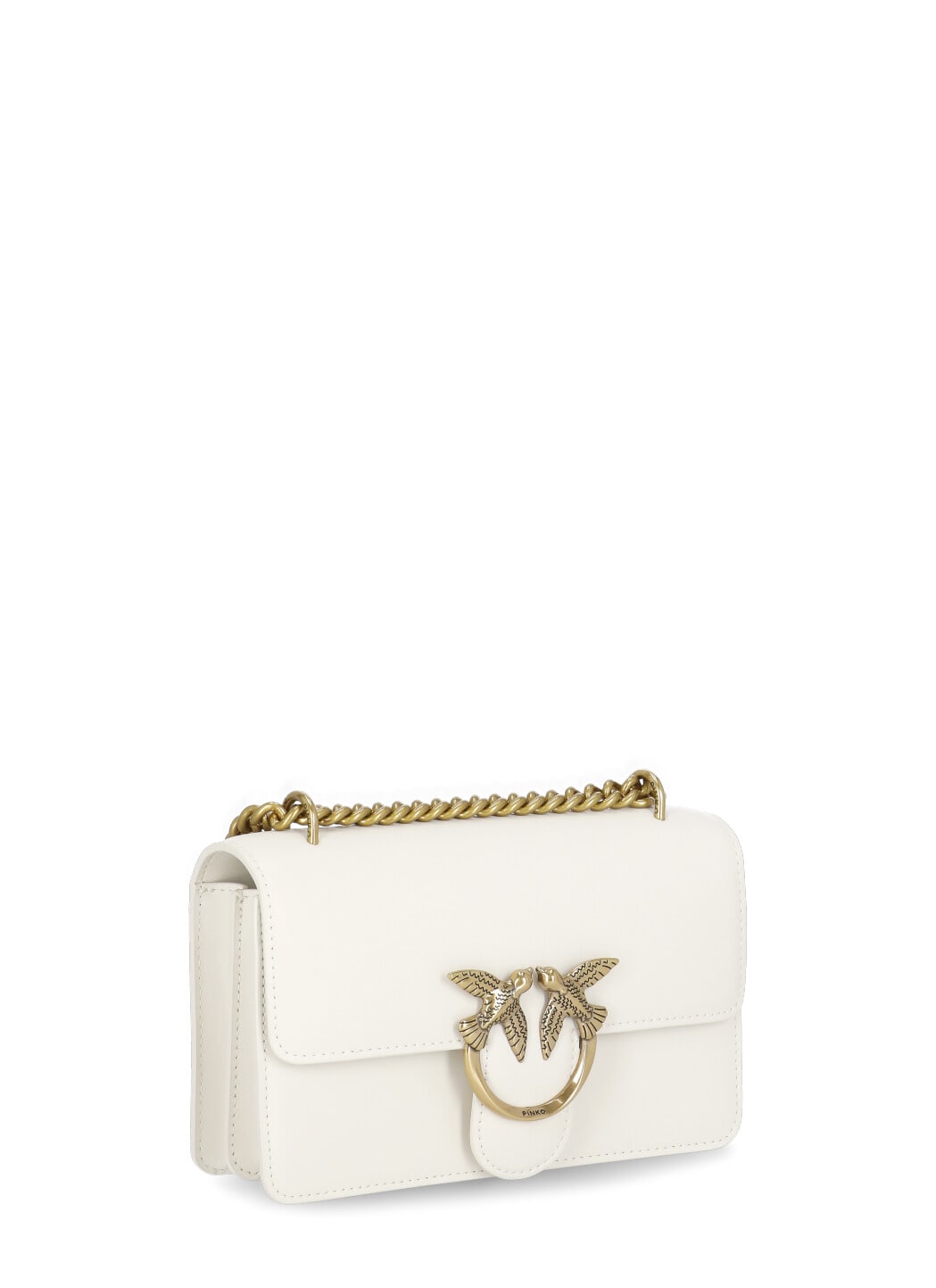Pinko Love One Mini Shoulder Bag In White