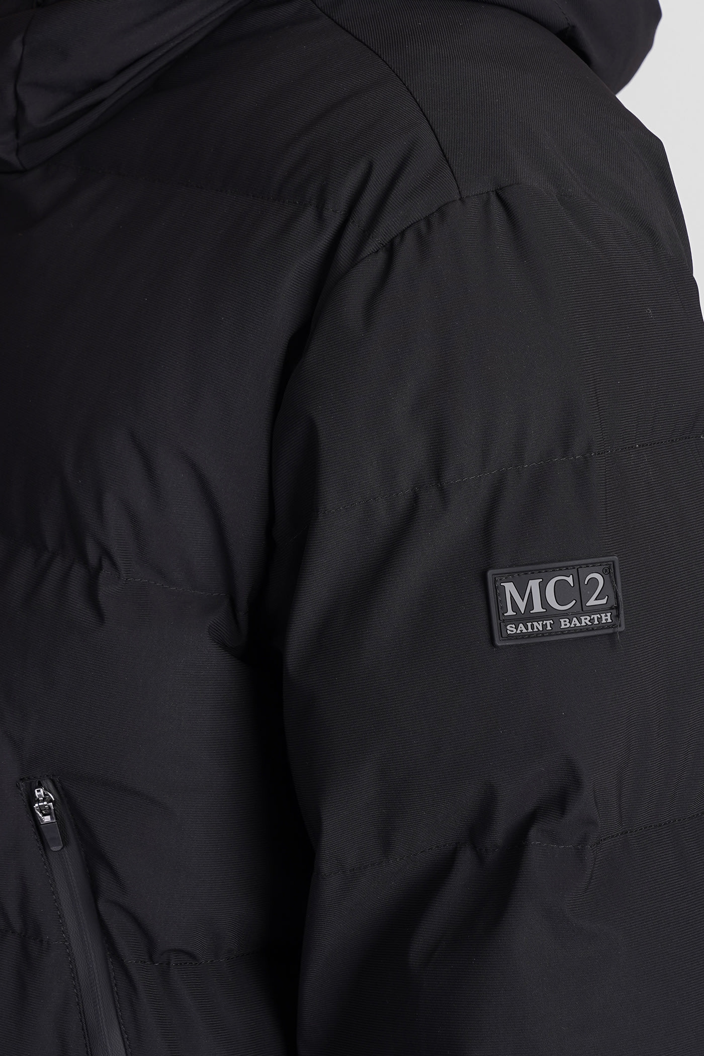 Shop Mc2 Saint Barth Maier Puffer In Black Polyamide