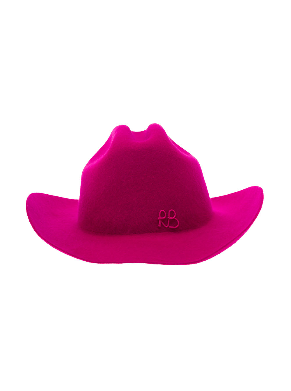 Pink Fedora Hat In Felt With Wide Brim Ruslan Baginskiy Woman