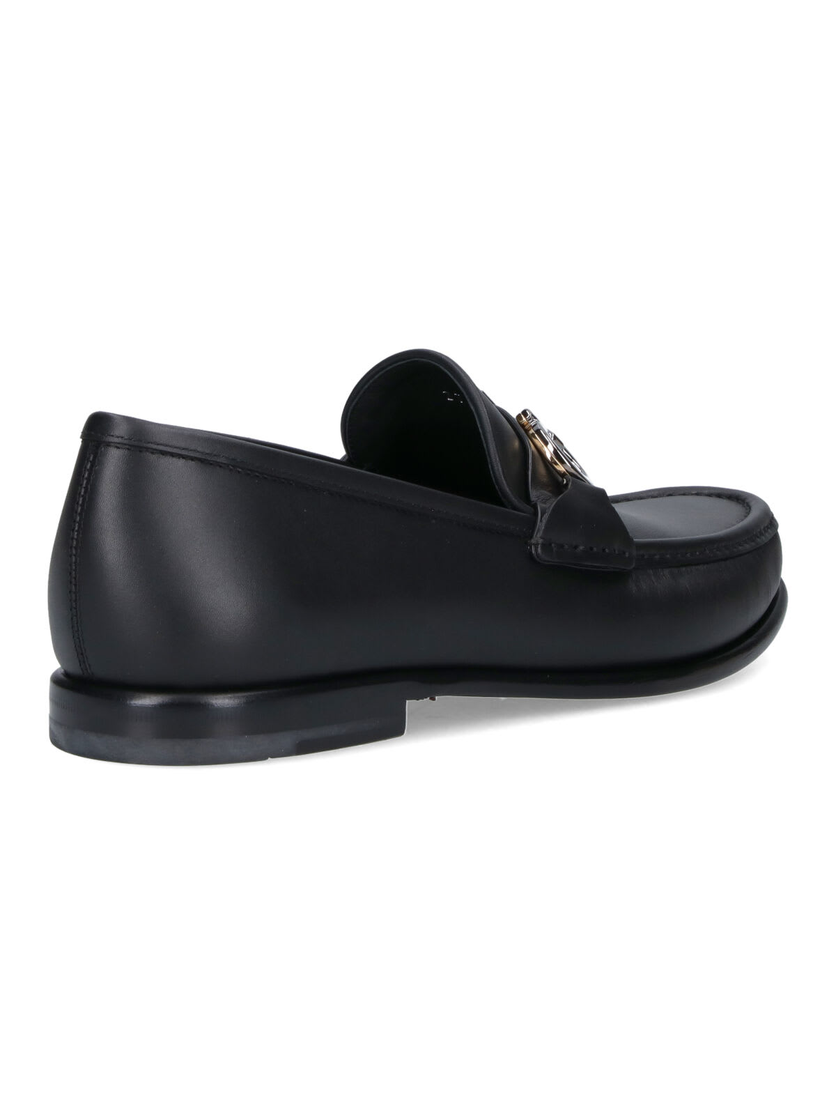 Ferragamo Gancini Loafers In Black