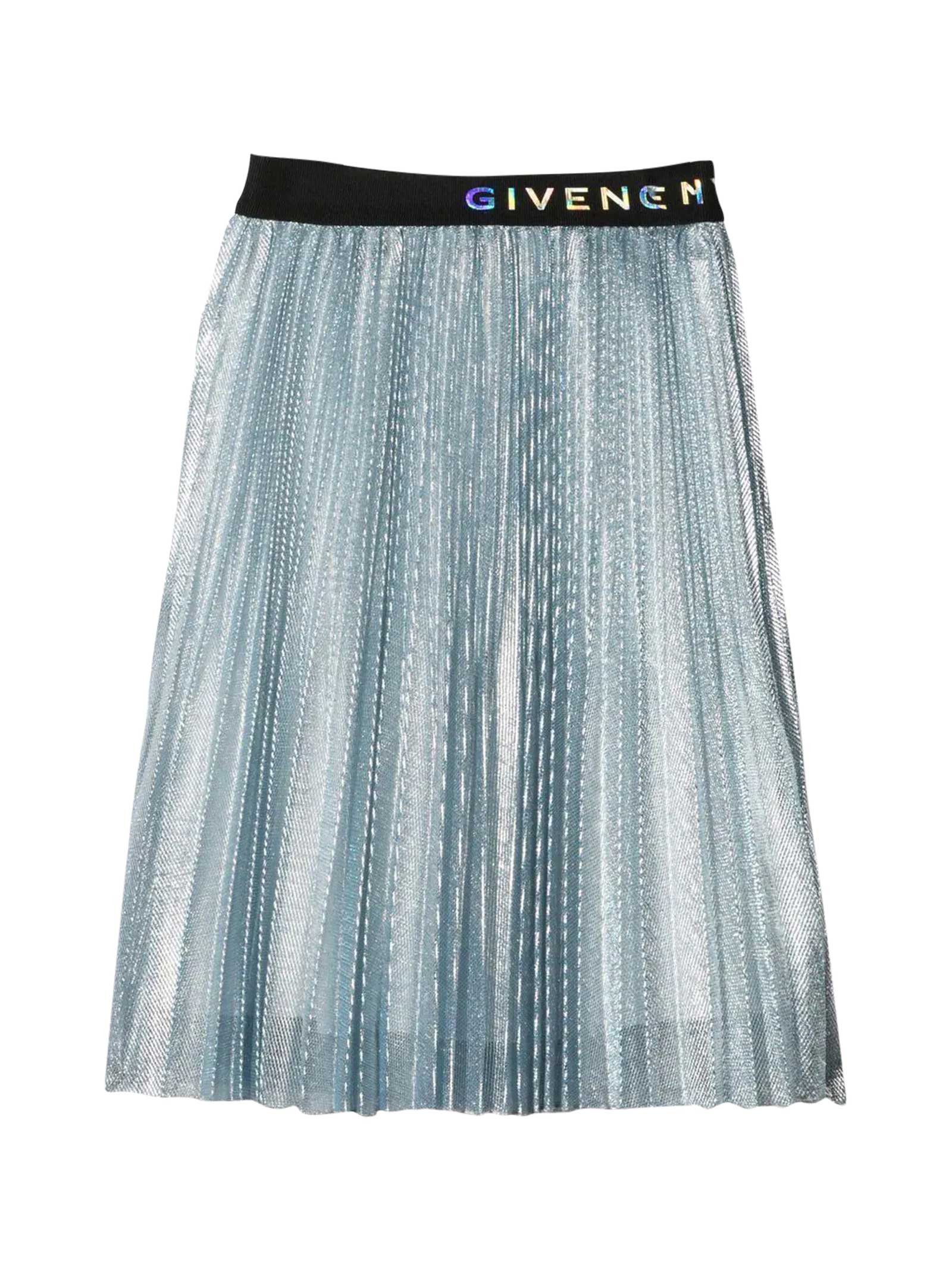GIVENCHY PLEATED BLUE SKIRT,H13045 Z40