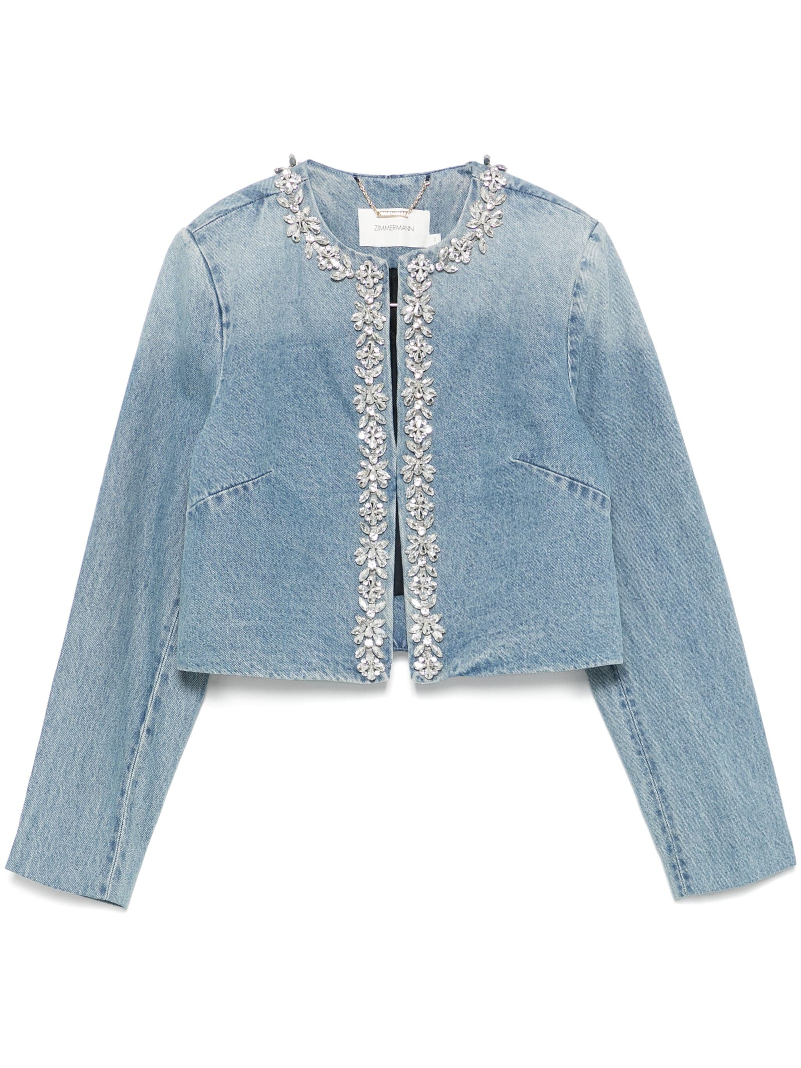 Crush Emb Denim Jacket