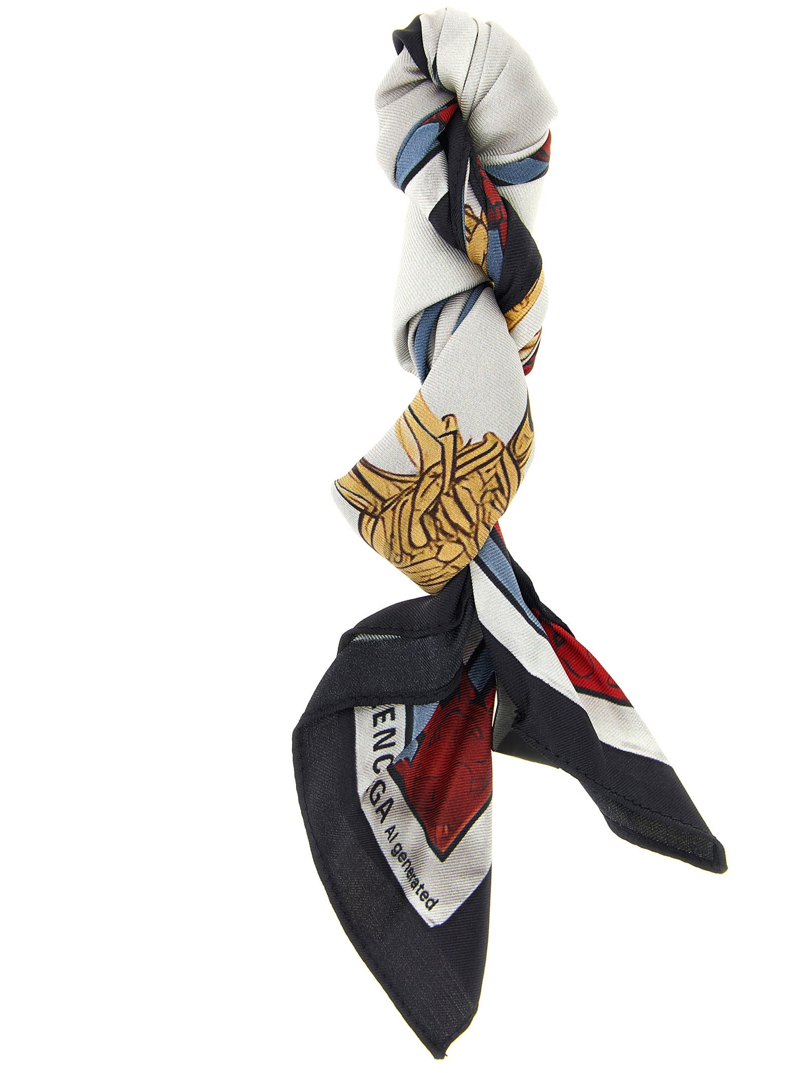 Balenciaga Nautical Square Scarf Design In Multi
