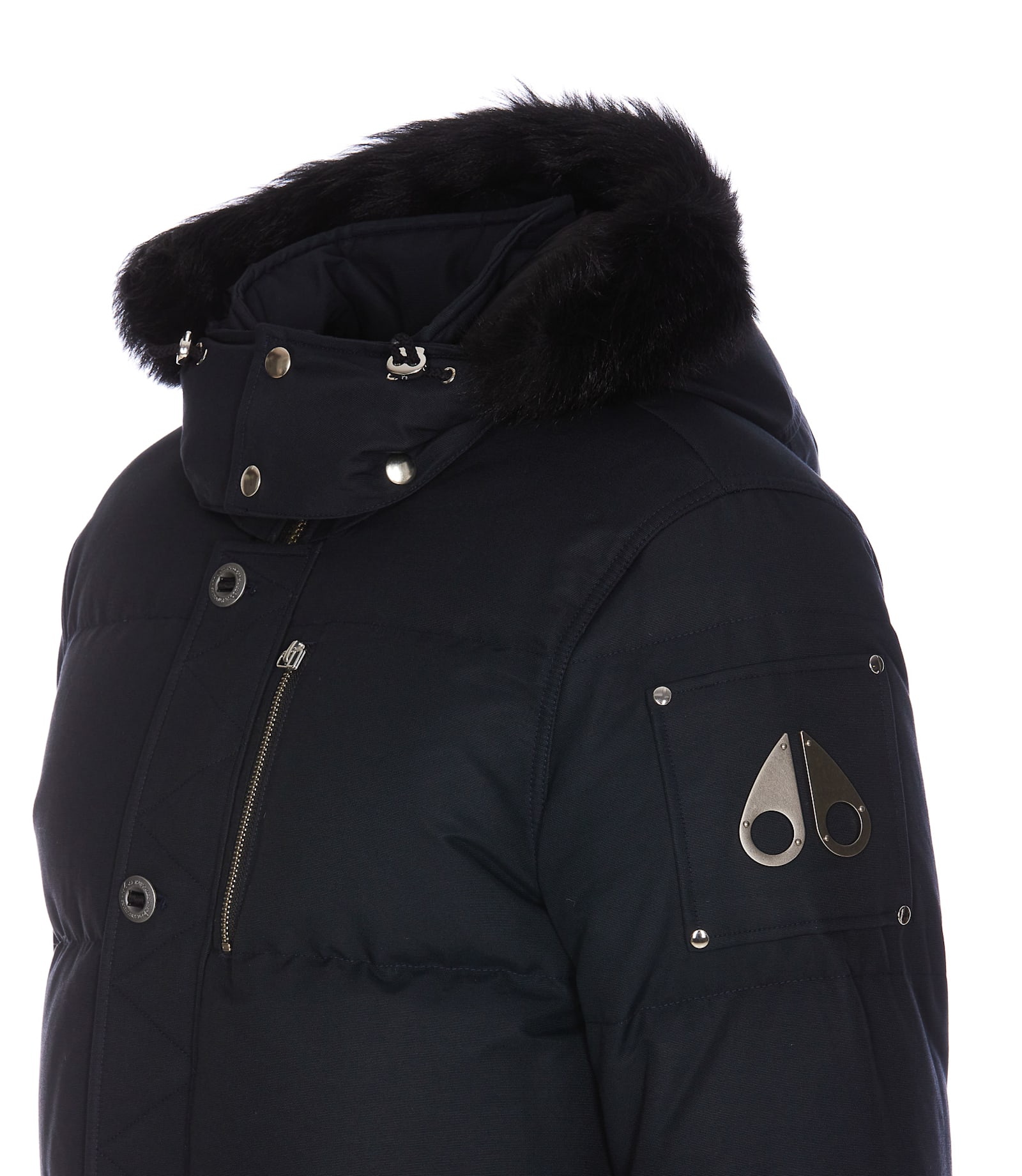 Shop Moose Knuckles Original 3q Down Jacket In Blue