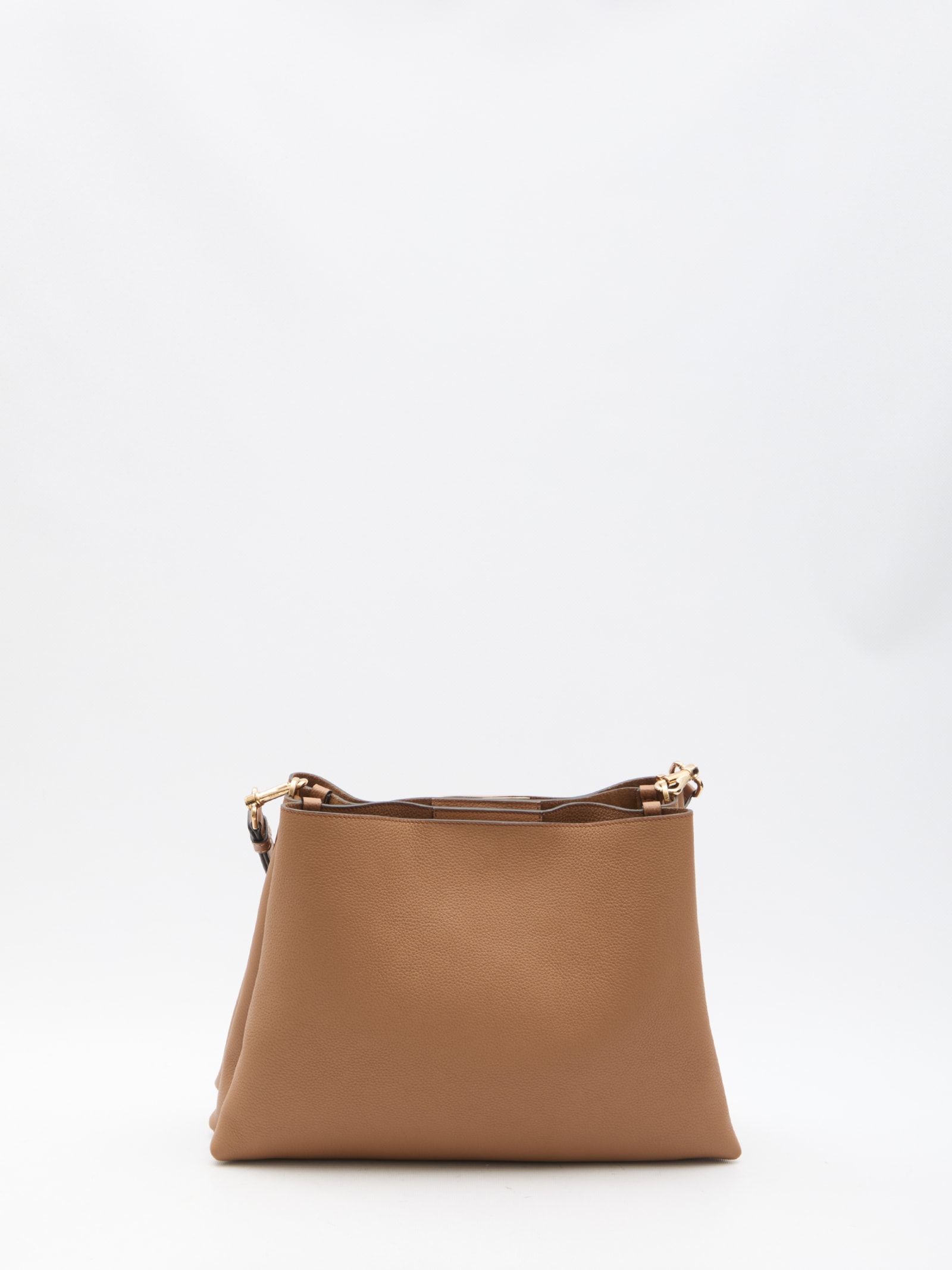 Shop Tod's T Timeless Medium Shoulder Bag In Brown