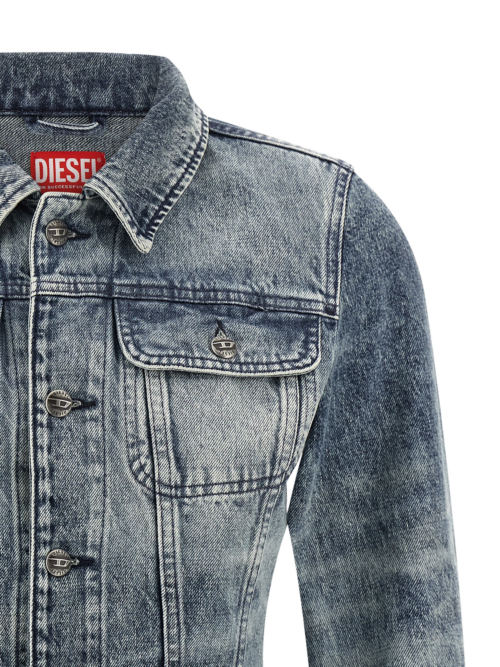 Diesel Tailored Blazer Featuring Chest Pockets And Long Sleeves In Blue