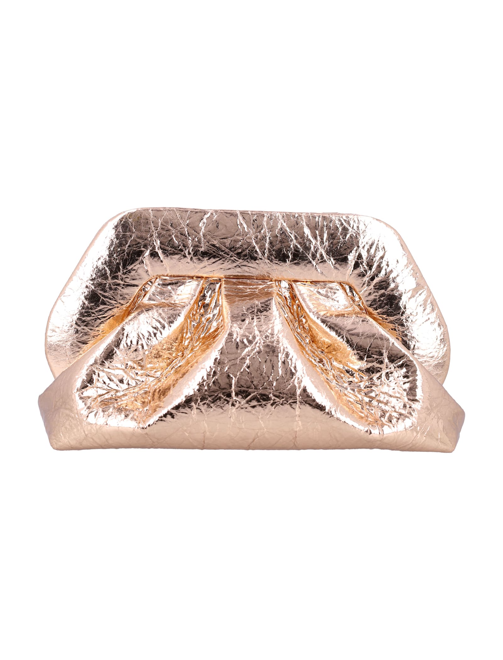 Themoirè Tia Clutch Metallic In Rose Gold