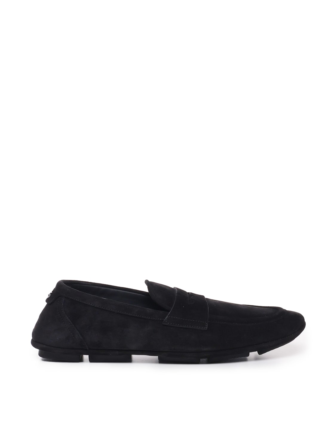 Shop Dolce & Gabbana Loafers In Suede In Black