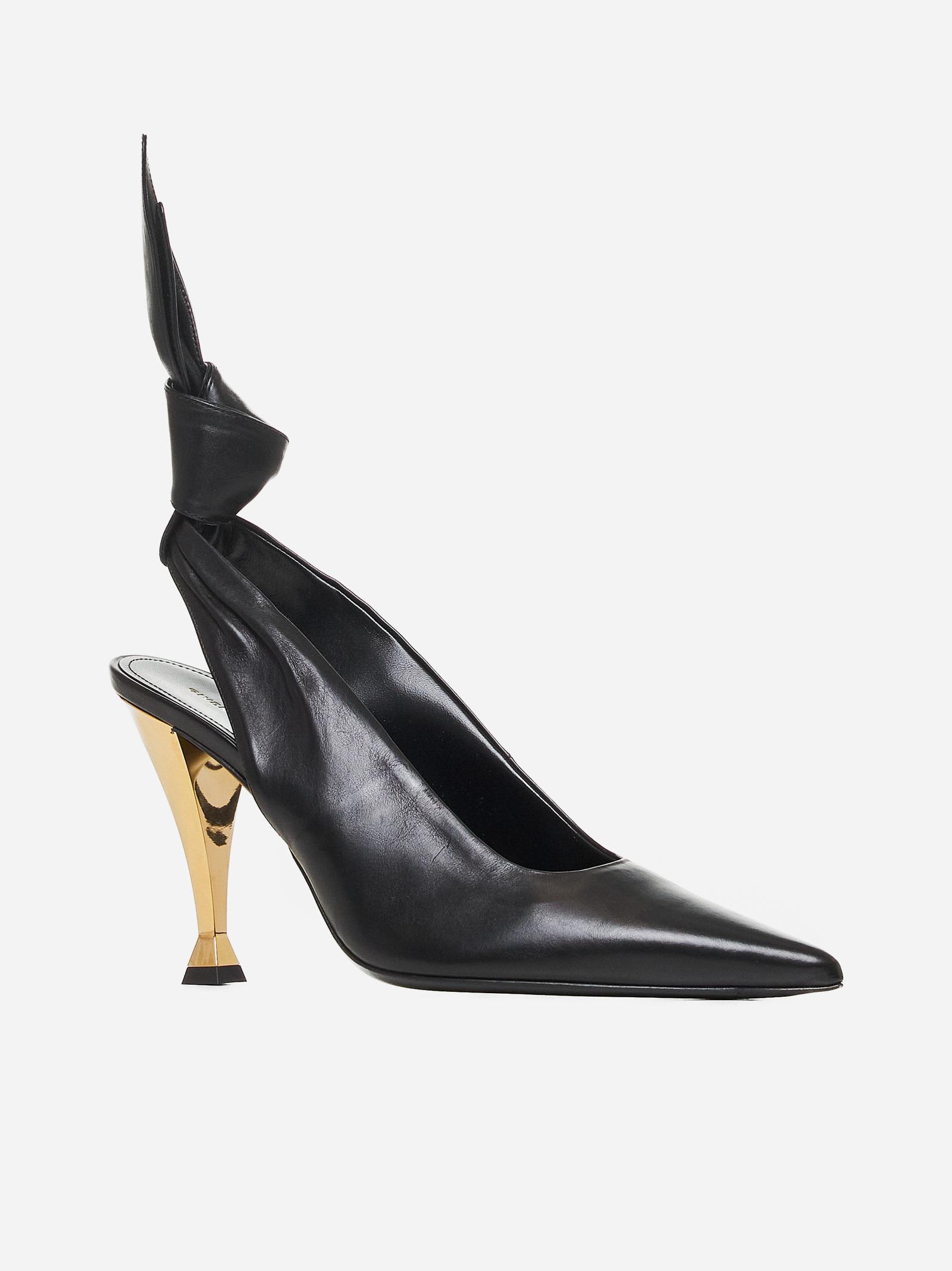 Shop Givenchy Beauw Nappa Leather Slingback Pumps In Black/golden