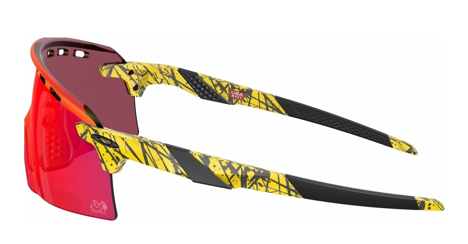 Shop Oakley Encoder Strike - Tdf Splatter / Prizm Road Sunglasses In Yellow