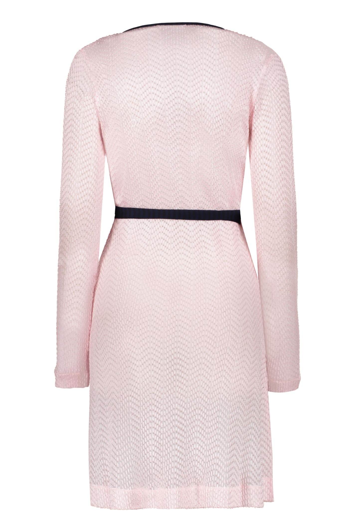 Shop Missoni Knitted Dress In Pink