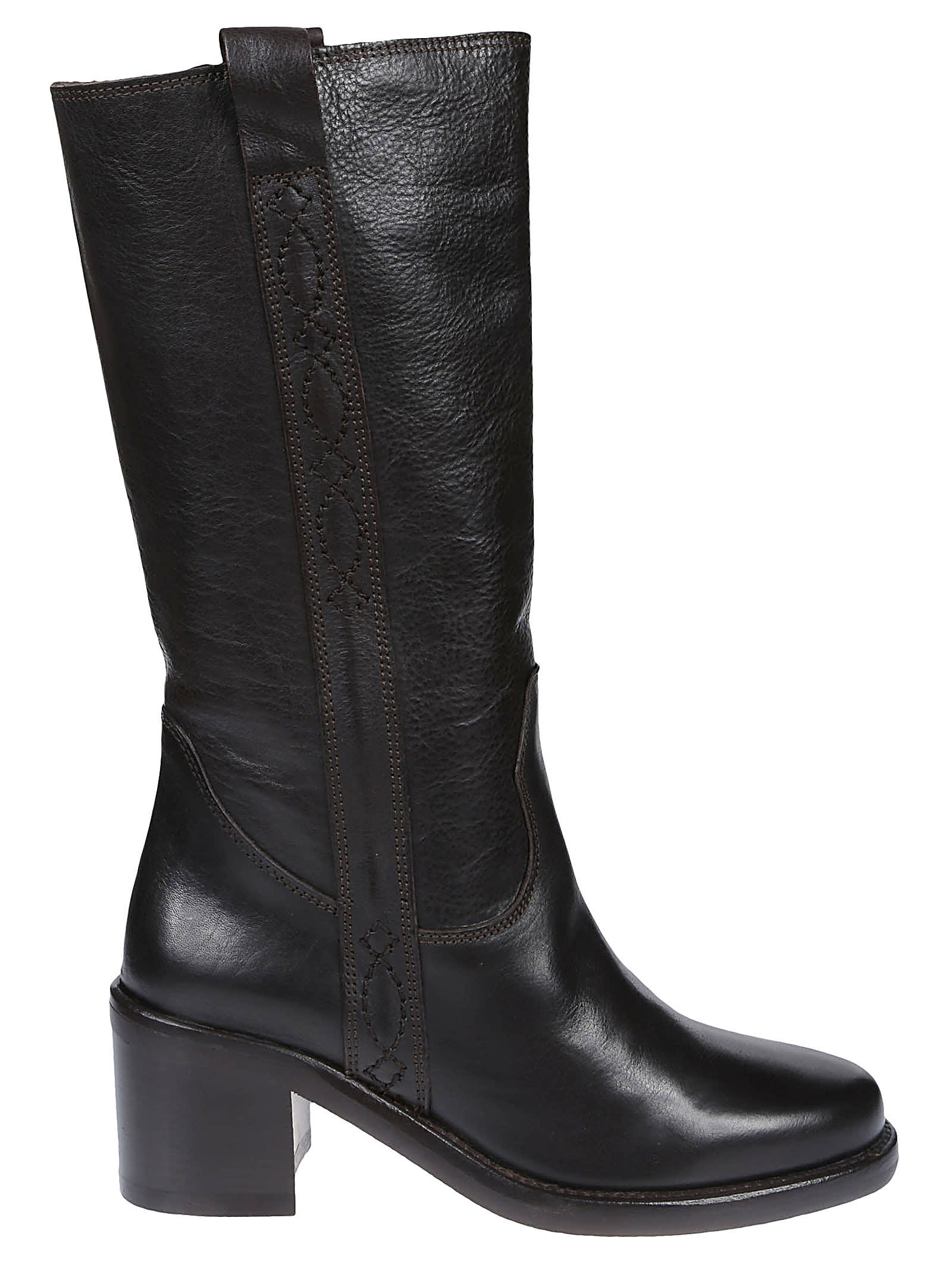 Ash Penelope Texan Ankle Boots In Testa Moro