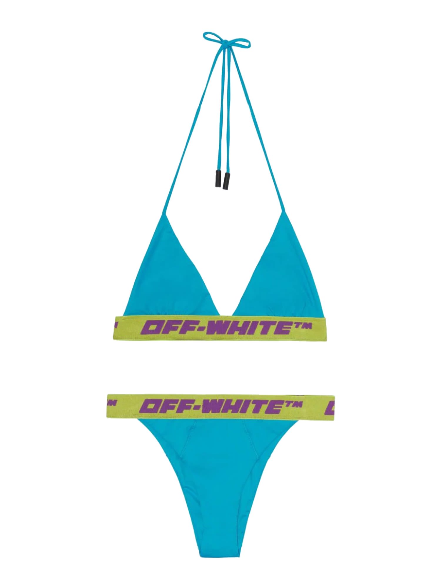 Off-White Bikini Logoed Band Swimsuit