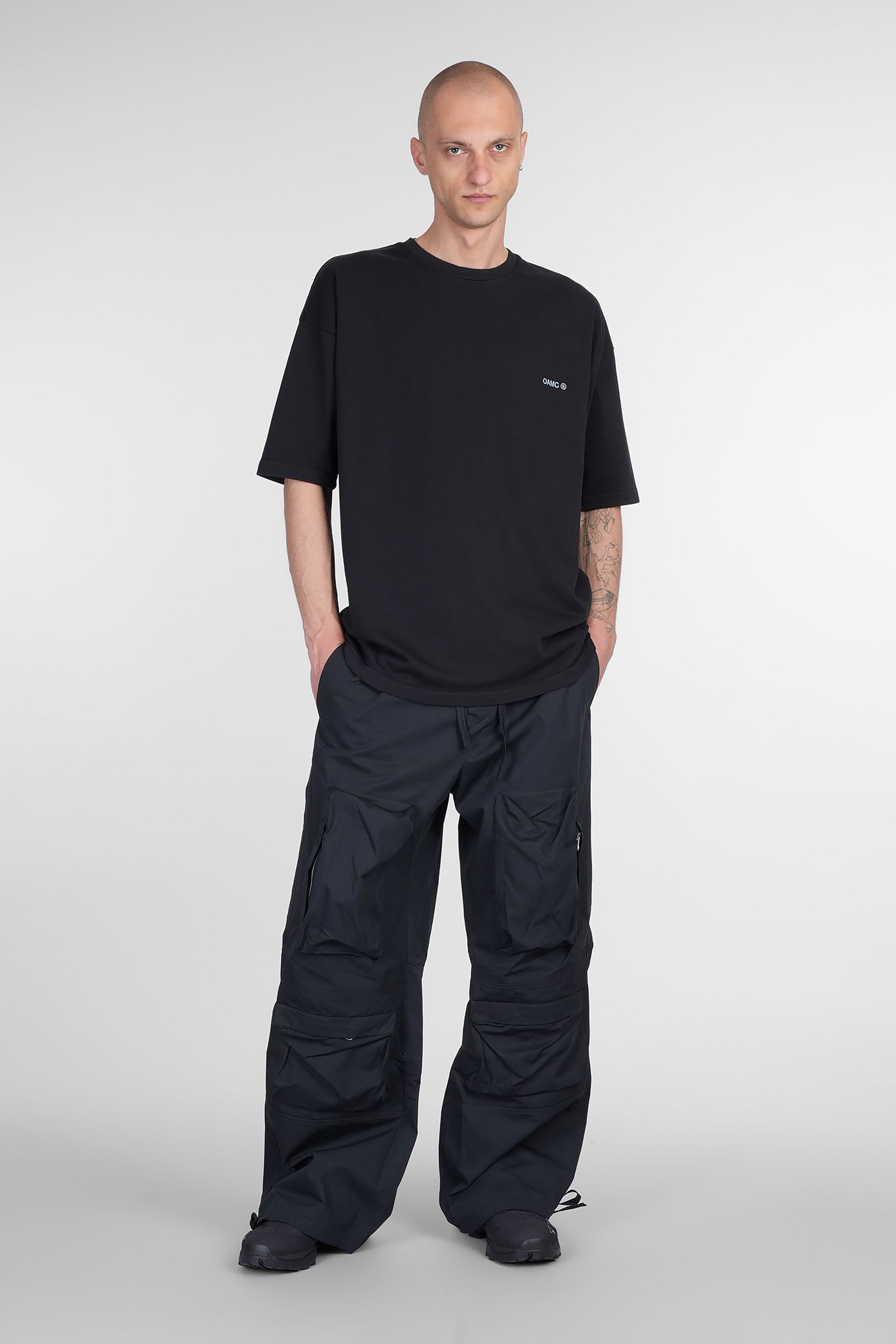 Oamc T-shirt In Black Cotton In Black