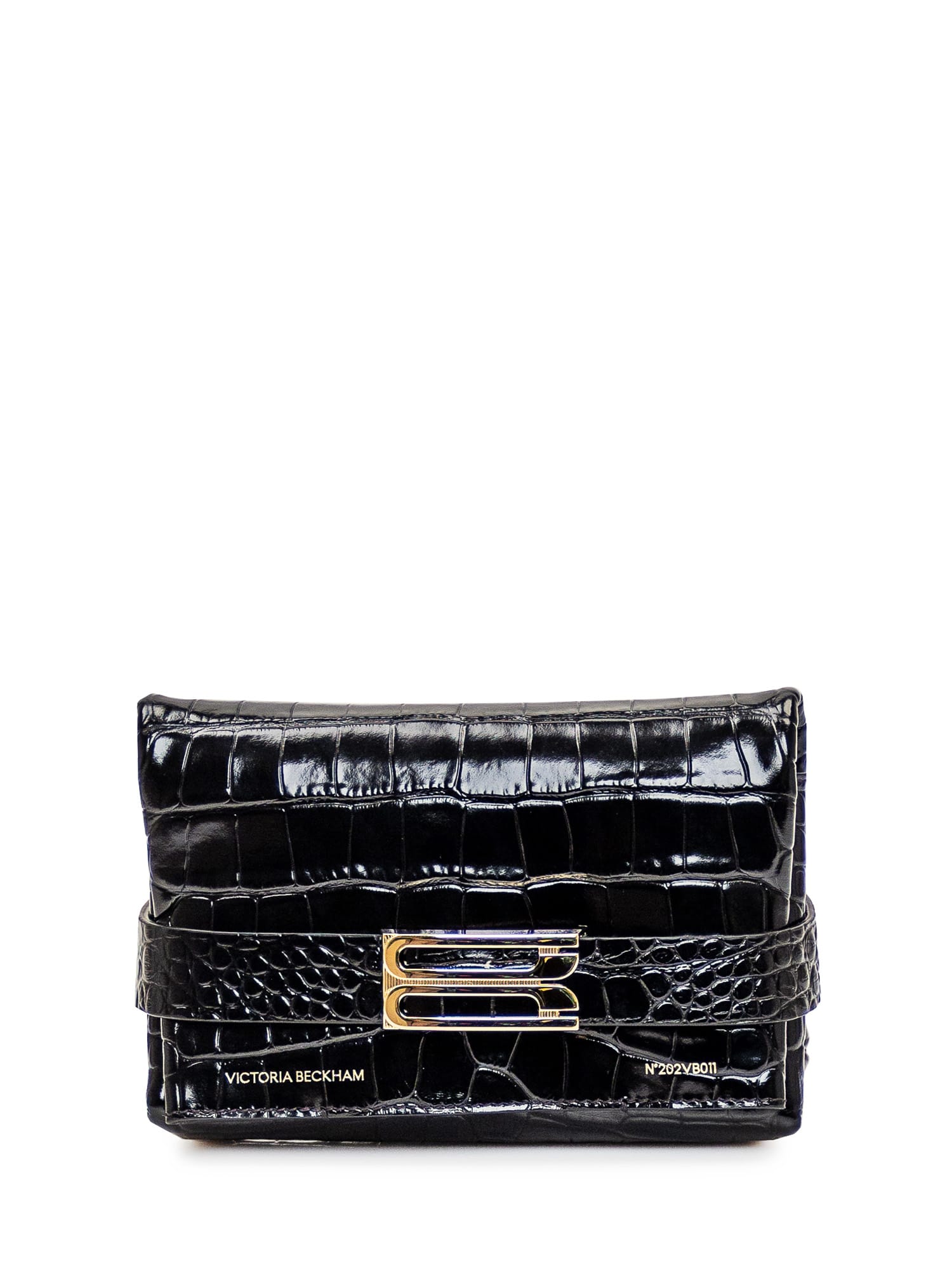 Shop Victoria Beckham Mini B Pouch Bag In Black