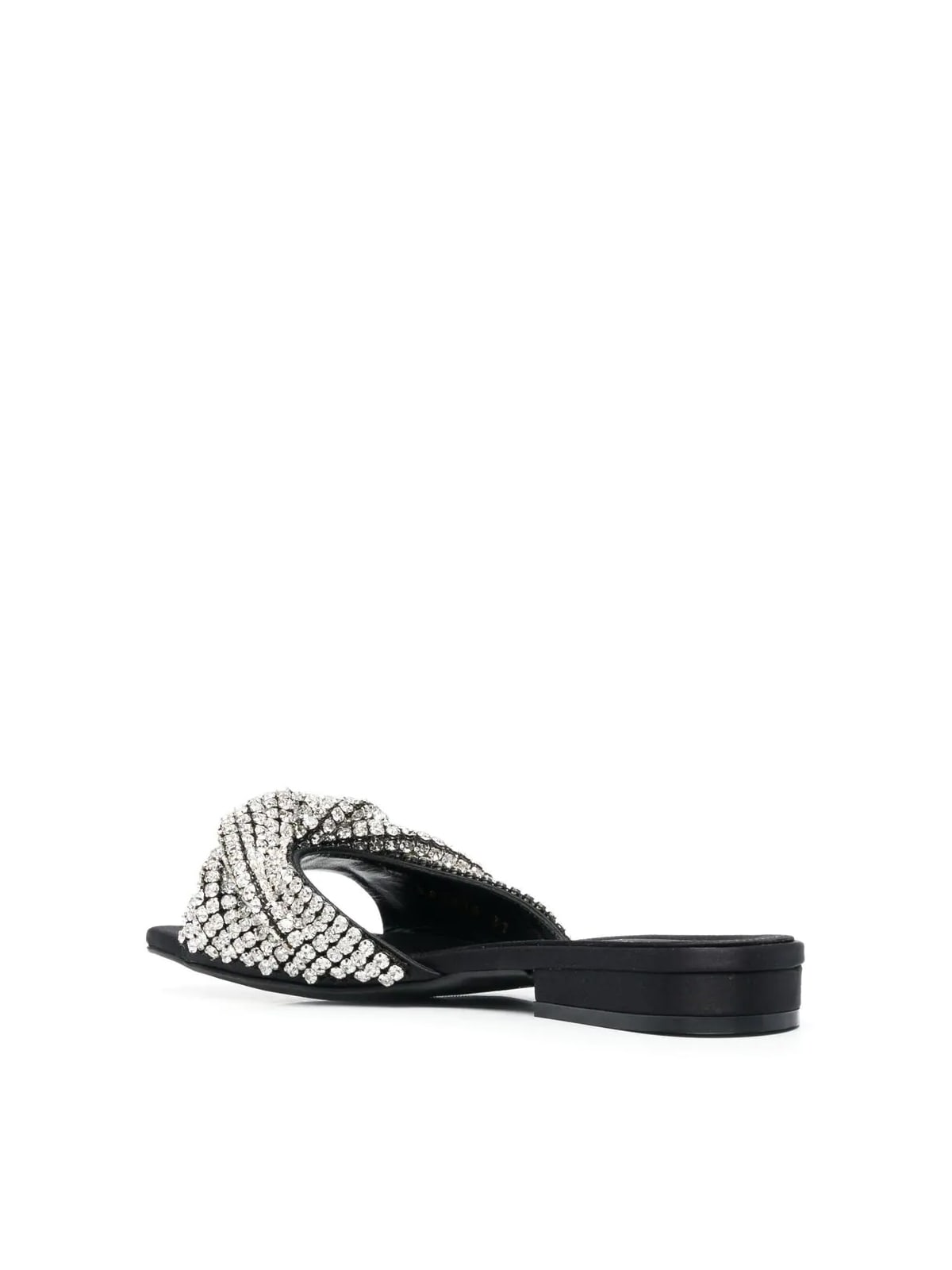 Shop Sergio Rossi Flat Sandal 15 In Black