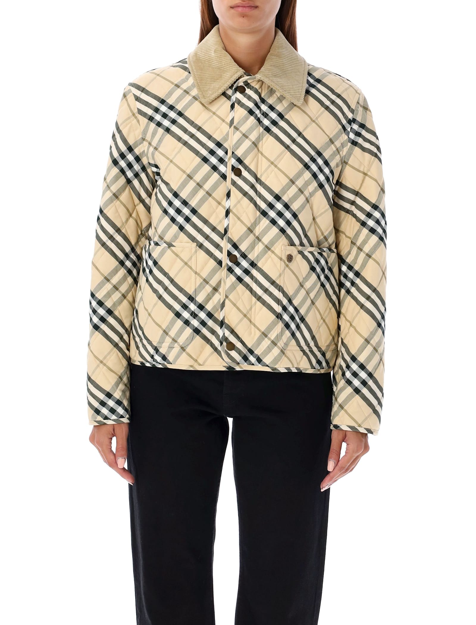 Burberry Check Quilted Barn Jacket