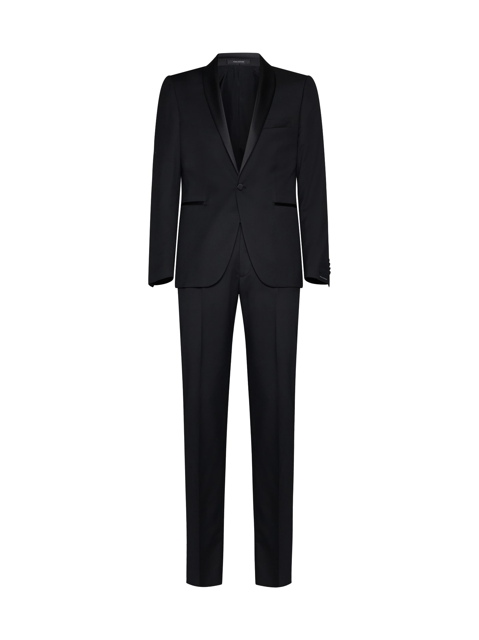 Shop Tagliatore Suit In Black