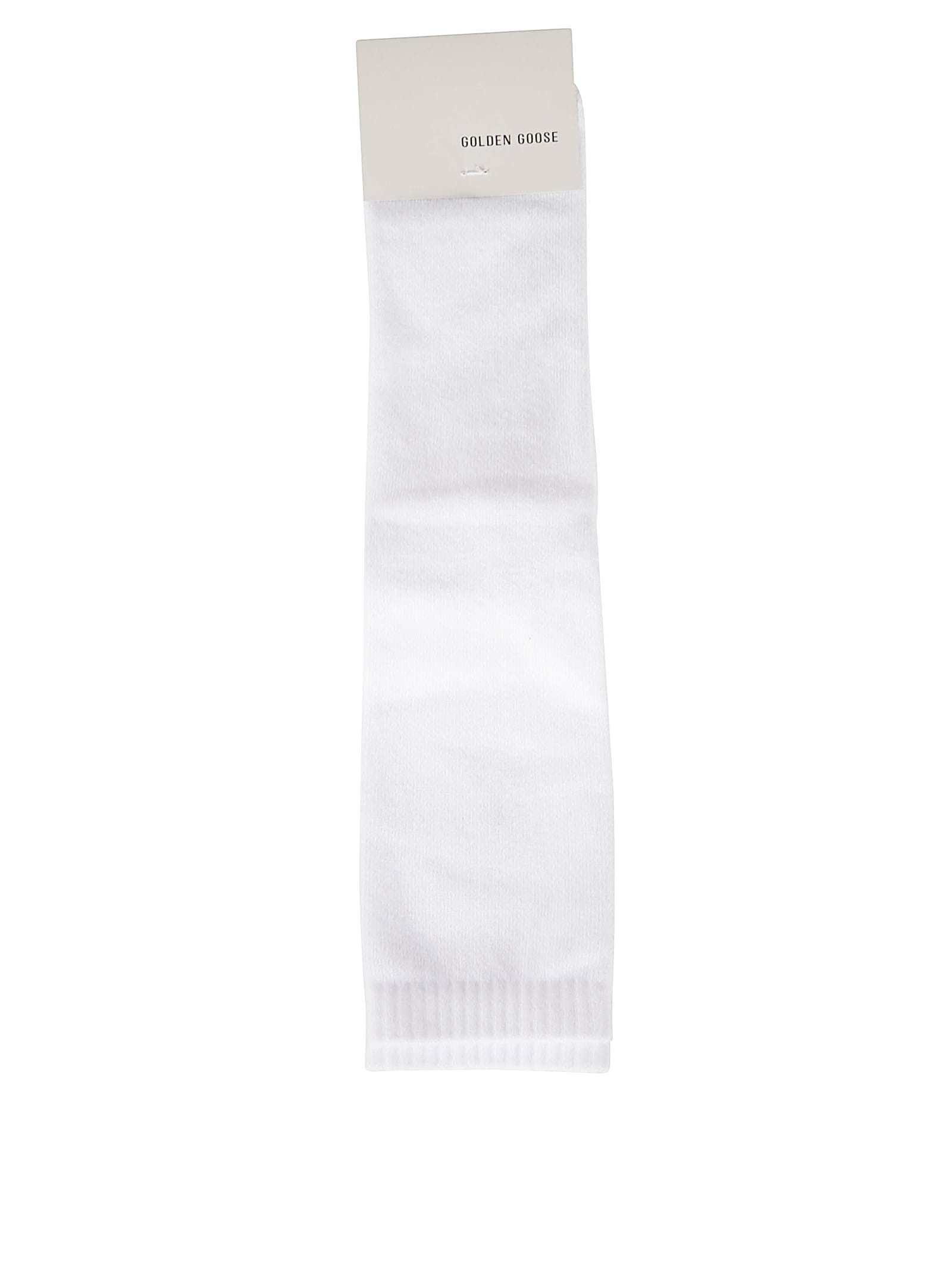 Golden Goose Ribbed Ankle Socks In White