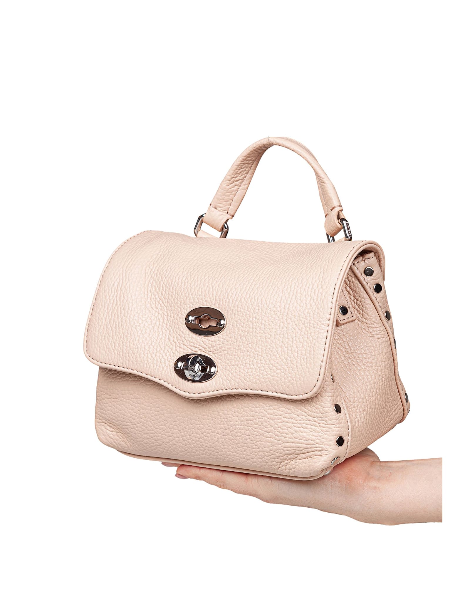 Zanellato Soft Leather Bag That Can Be Carried By Hand Or Over The Shoulder In Pink