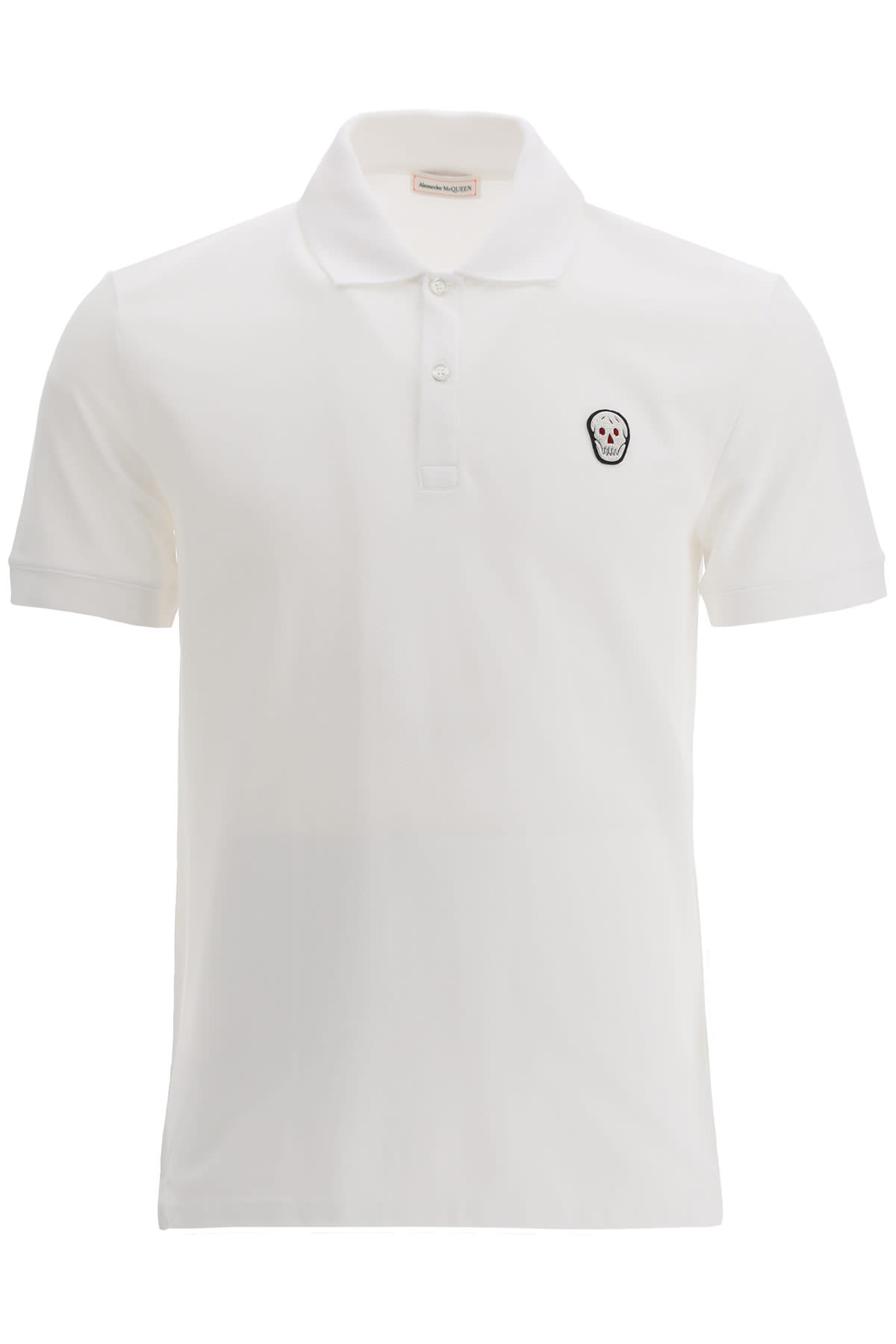 ALEXANDER MCQUEEN POLO SHIRT WITH SKULL PATCH,11613126