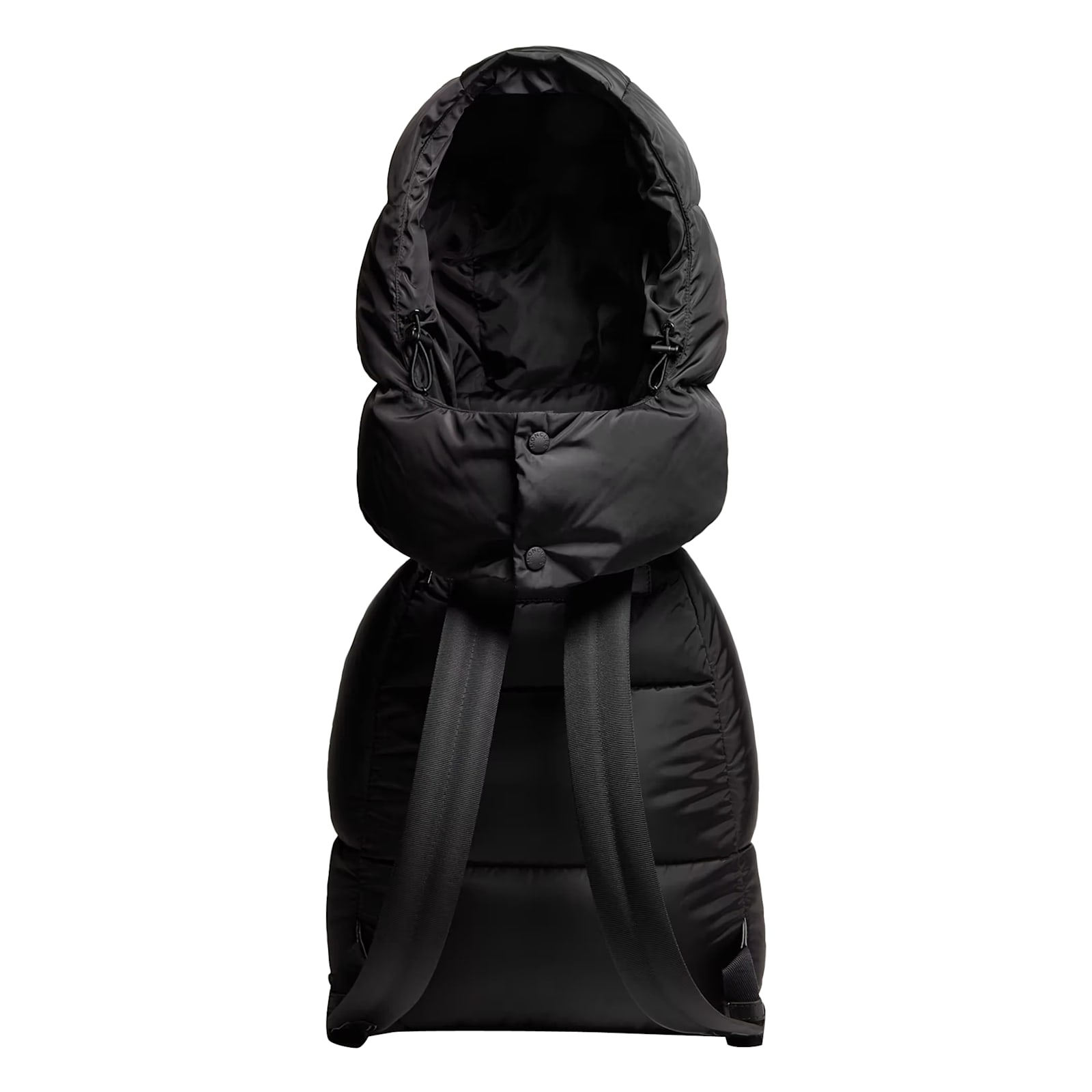 Moncler Padded Backpack With Adjustable Straps And Pockets In Black