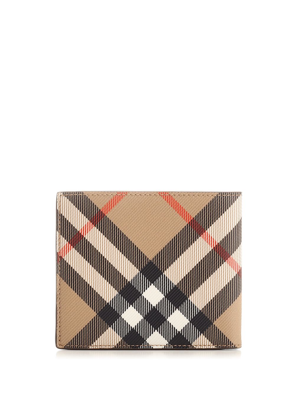 Shop Burberry Wallet With  Check In Beige