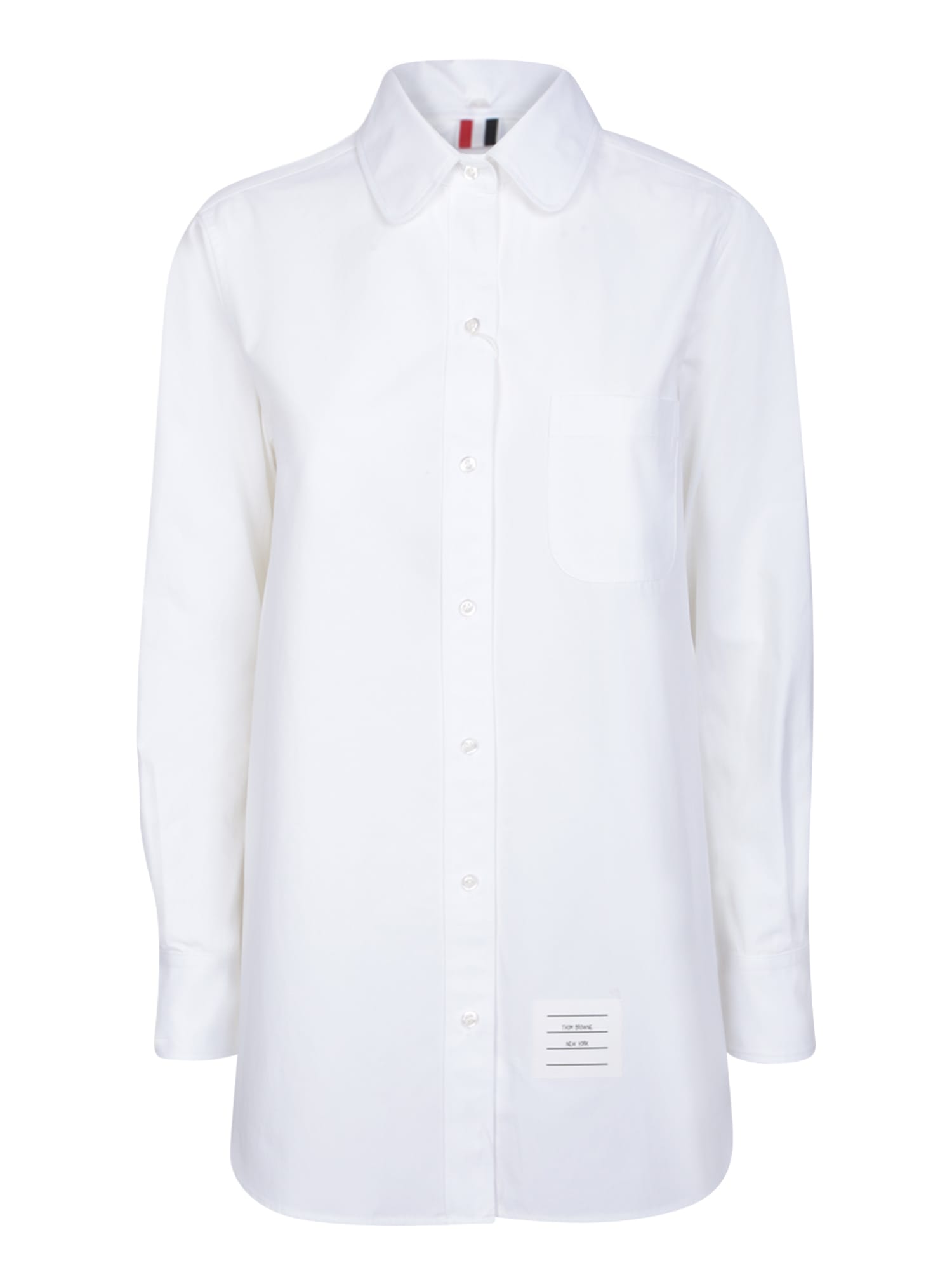 Shop Thom Browne Open Back Shirt In White