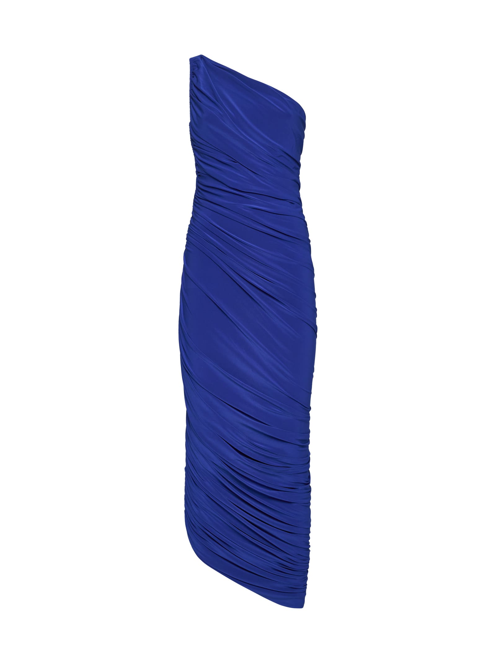 Shop Norma Kamali Dress In Electric Blue