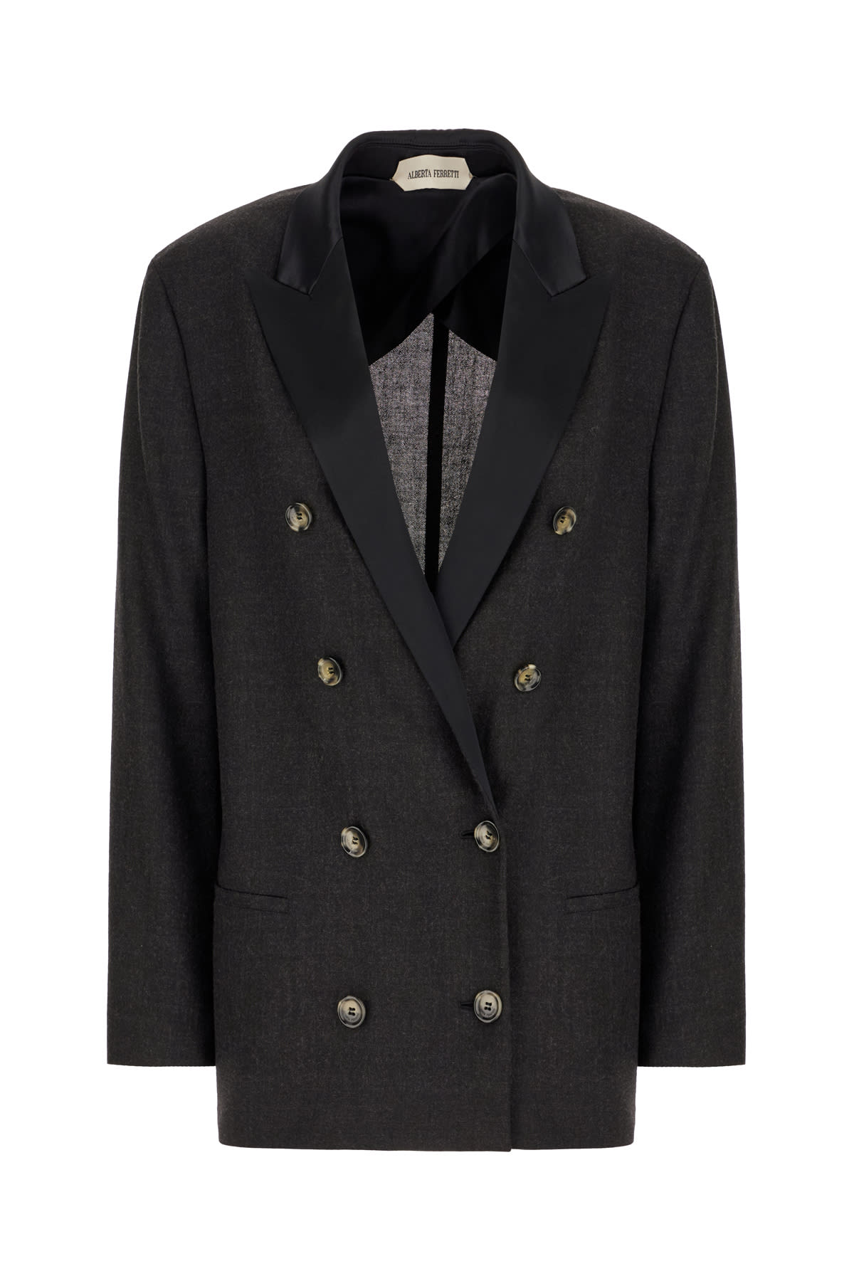 Alberta Ferretti Slate Wool Blazer