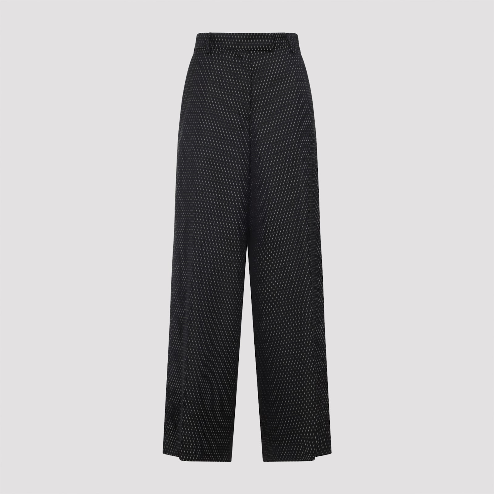 Dries Van Noten Patterned Trousers Featuring Belt Loops In Black