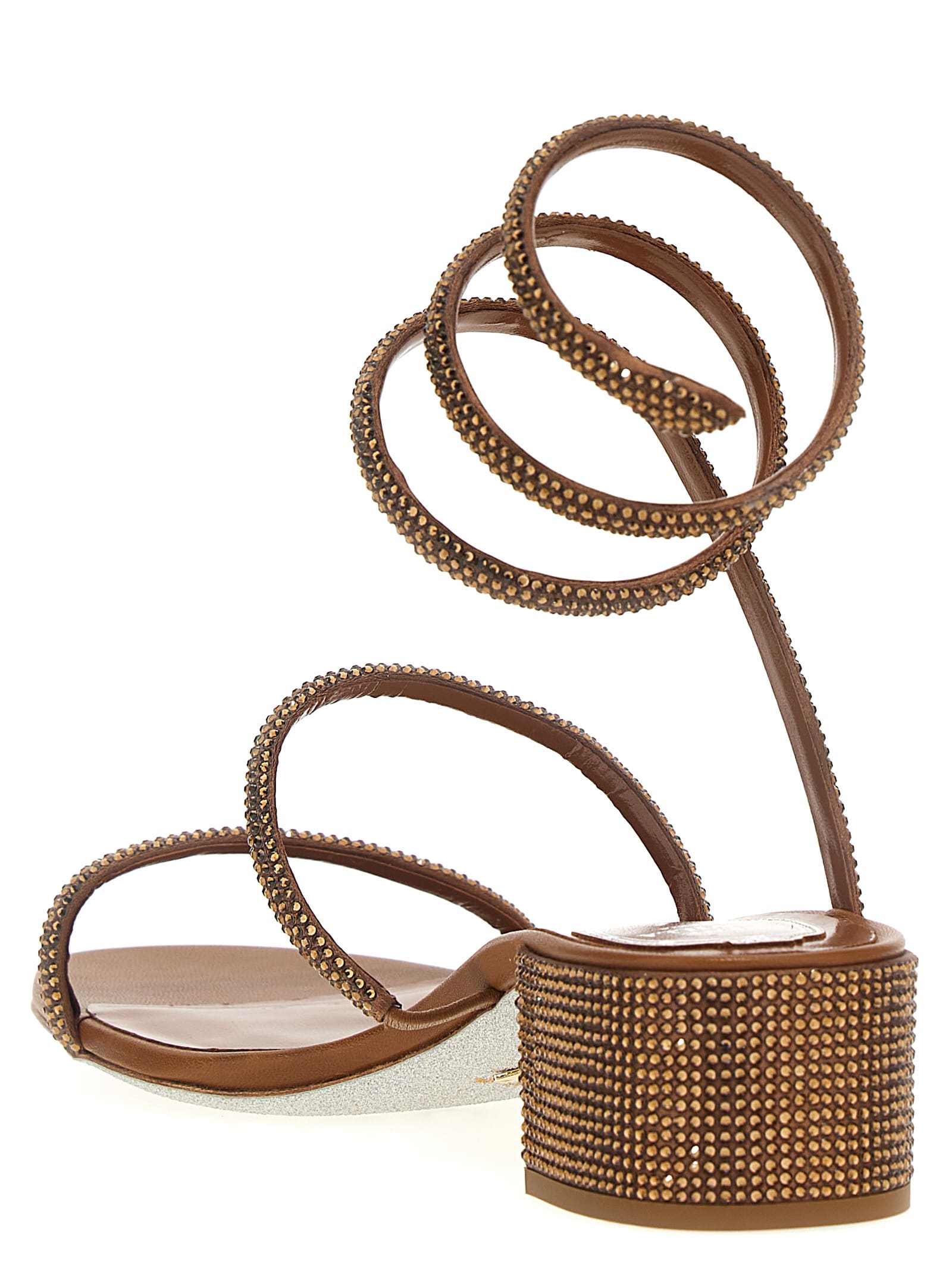 Shop René Caovilla Cleo Sandals In Brown